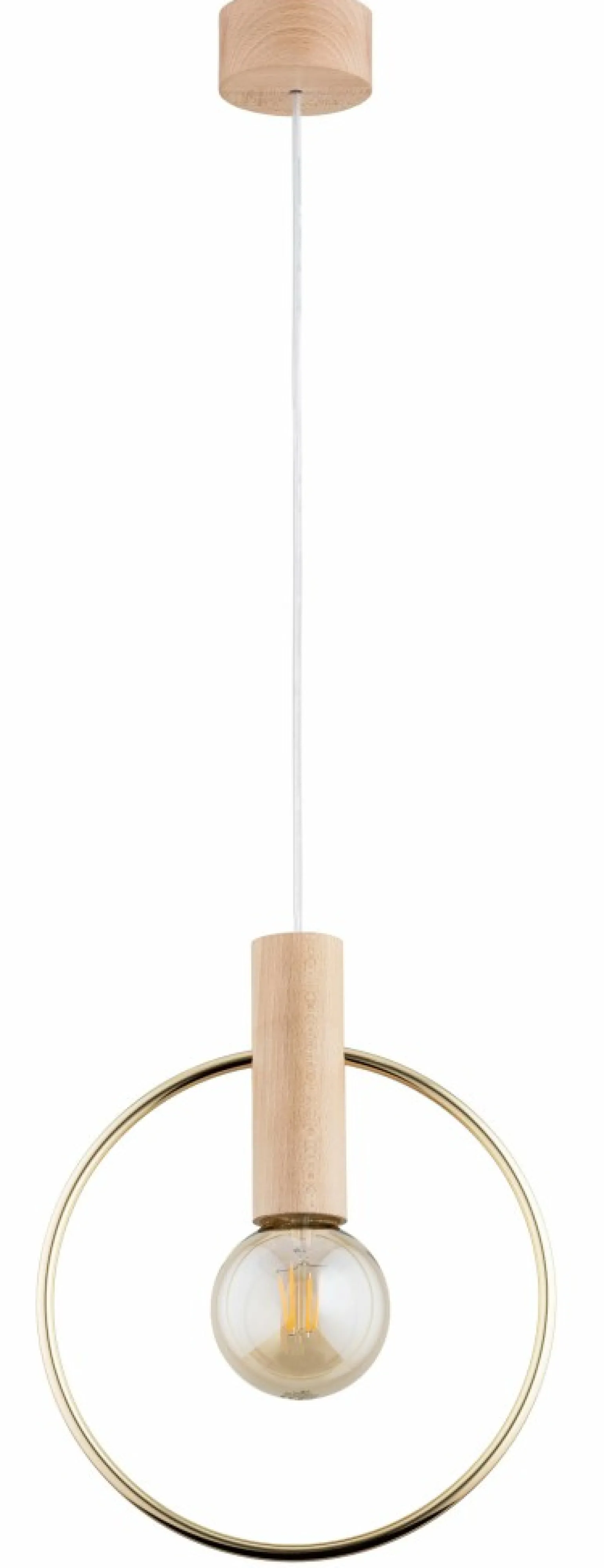 Discount Stylowa lampa wisząca ze złotą obręczą AL 61140 LABO | Kaja Żyrandole Nowoczesne