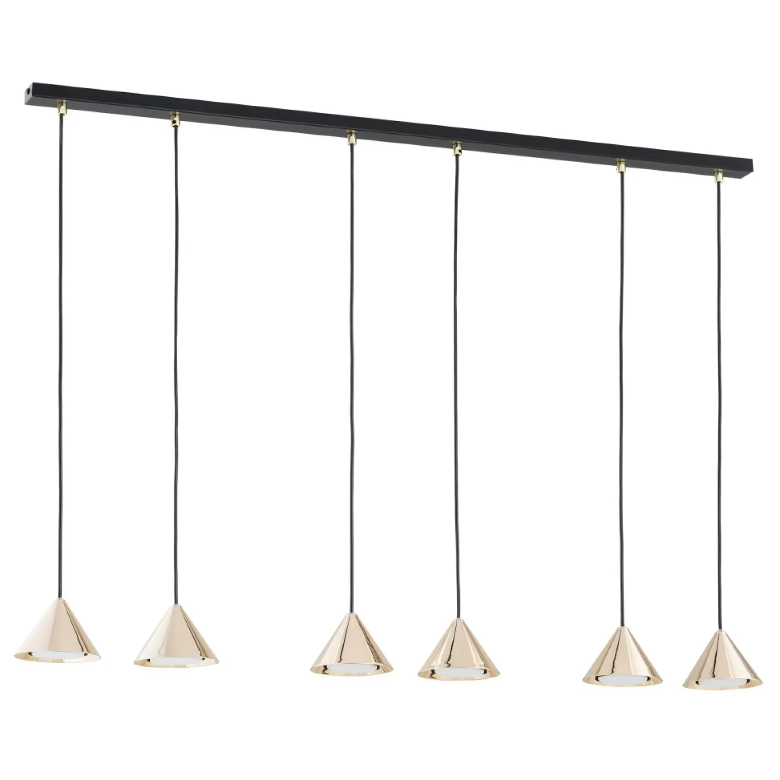 Cheap Stylowa lampa wisząca ze złotymi stożkami 1329/6 ELIT | Kaja Żyrandole Nowoczesne