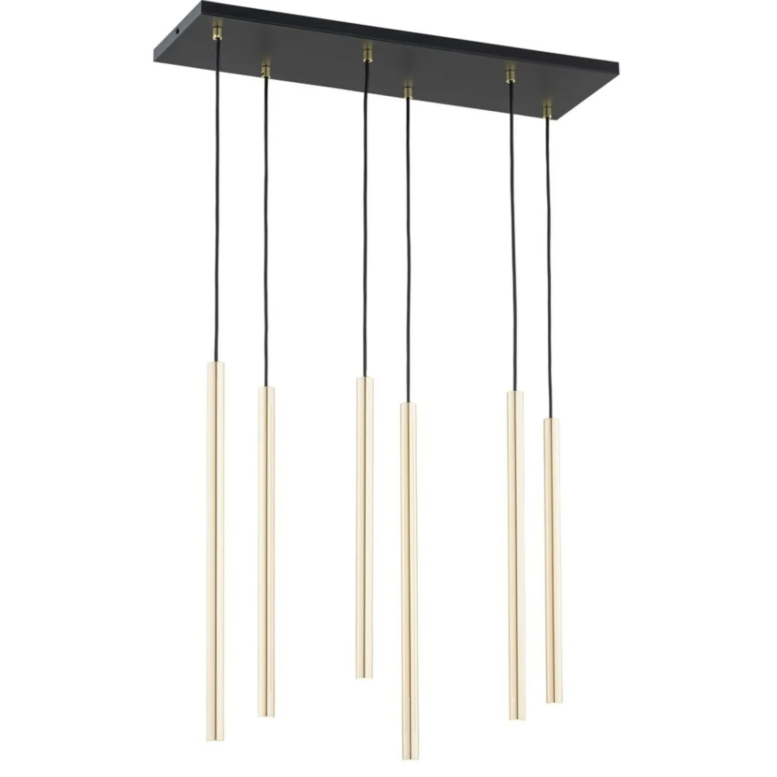 Clearance Stylowa lampa wisząca ze złotymi tubami 1332/6 SELTER | Kaja Żyrandole Nowoczesne