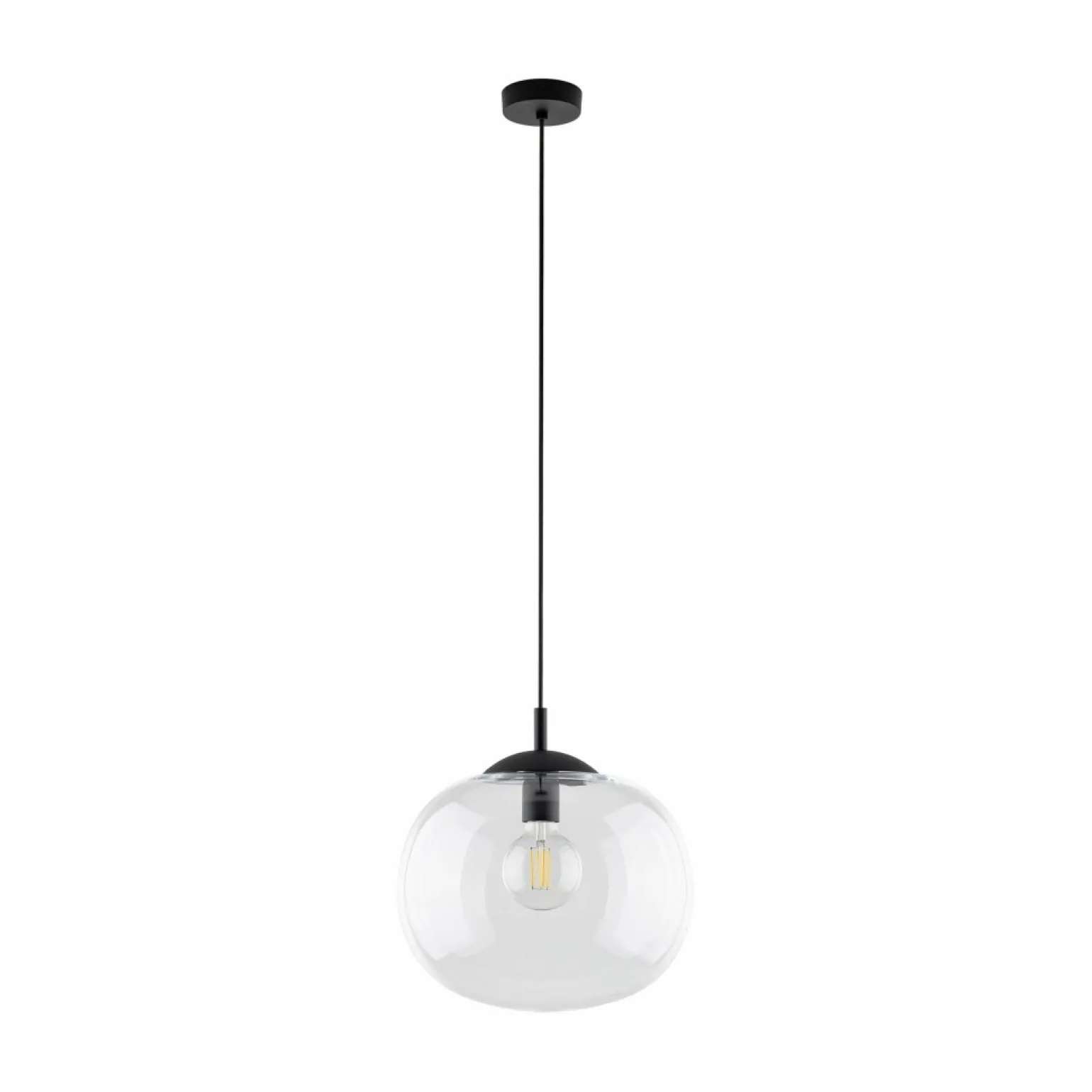 Clearance Stylowa, pojedyncza lampa ⌀30cm TK 4817 VIBE TRANSPARENT | Kaja Żyrandole Nowoczesne
