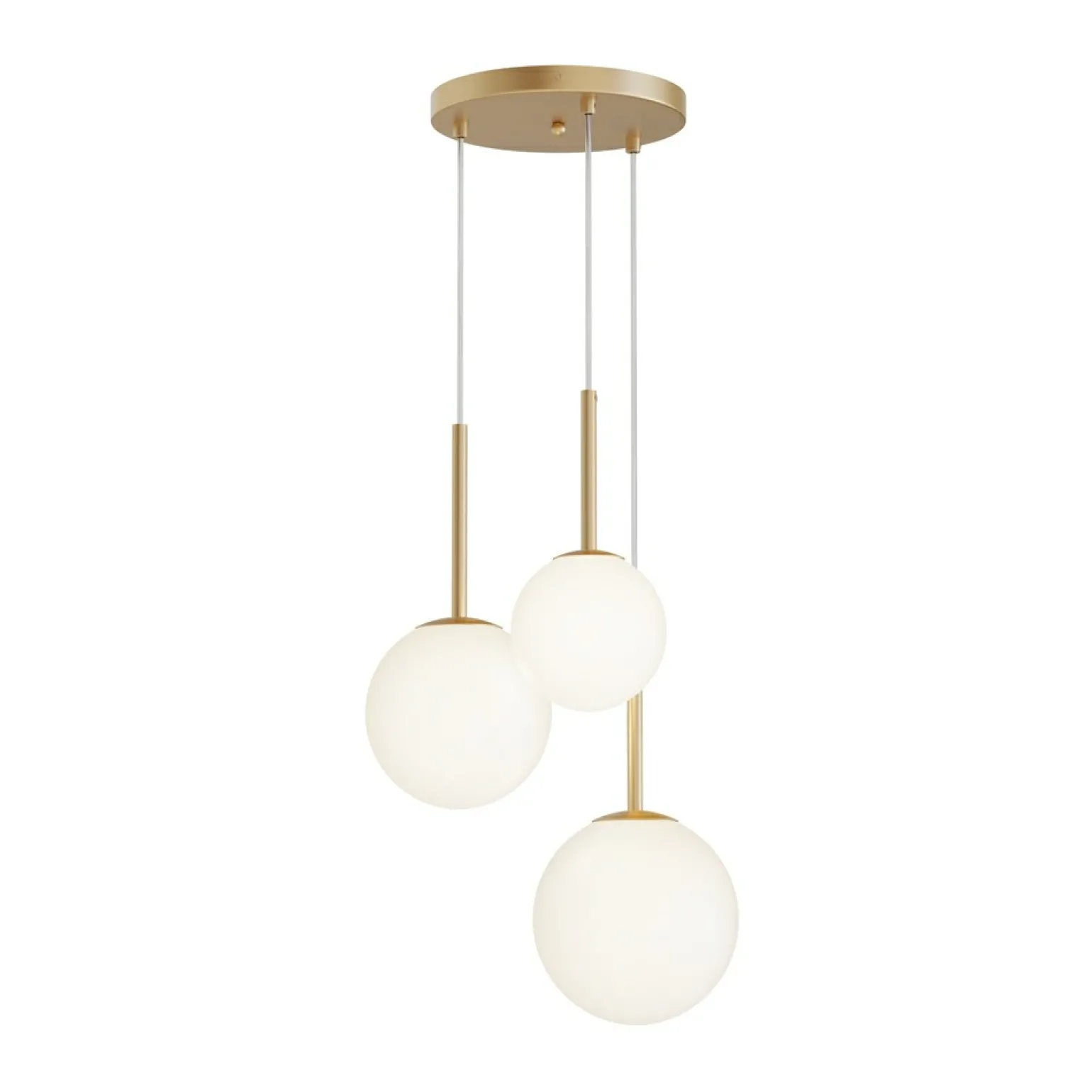 Clearance Stylowa, złota lampa wisząca z kloszami MOD321PL-03G1 BASIC FORM Żyrandole Nowoczesne