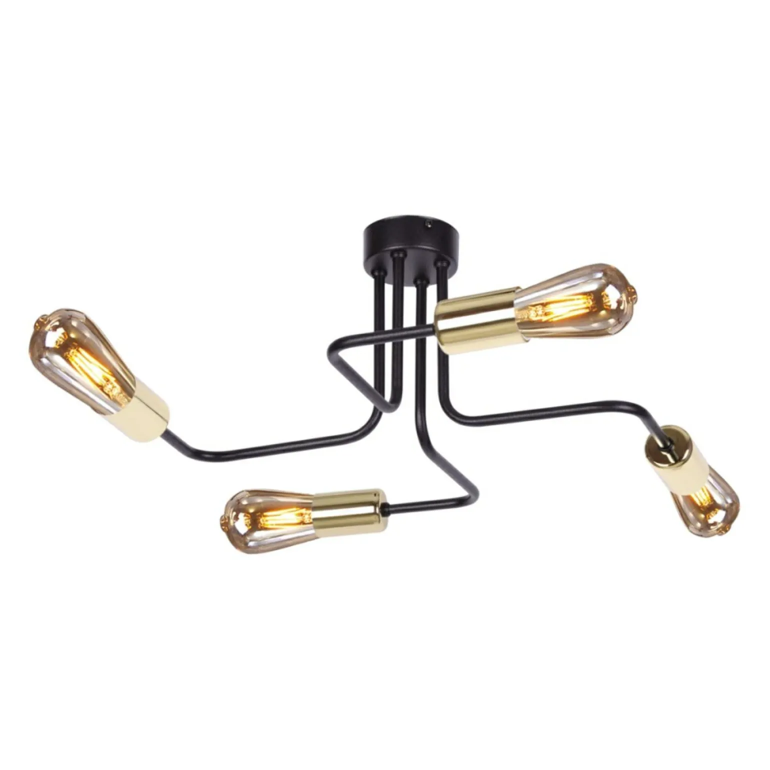 Best Sale Symetryczna czarna lampa sufitowa do salonu K-4942 | Kaja Oświetlenie Żyrandole Nowoczesne
