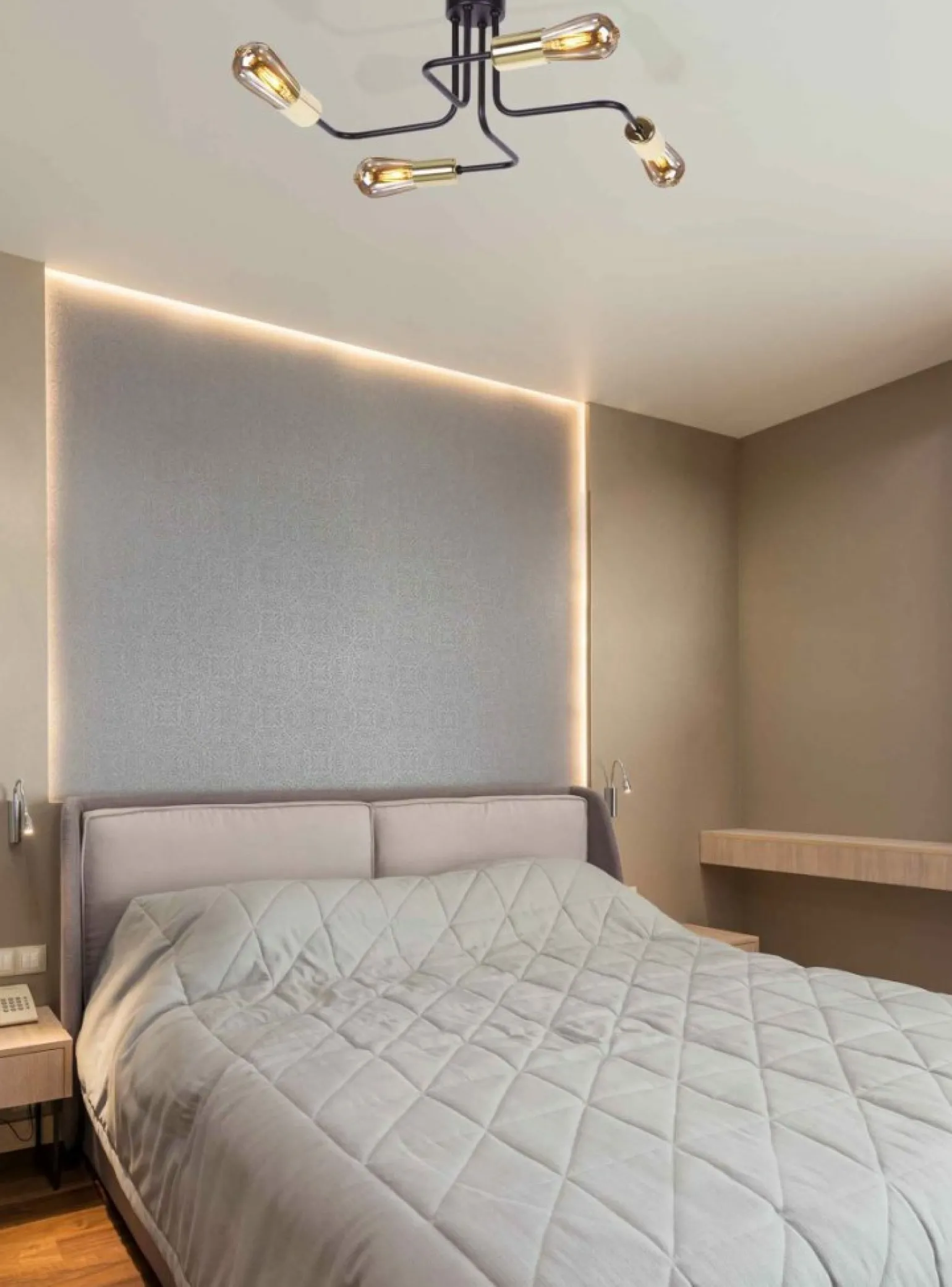 Best Sale Symetryczna czarna lampa sufitowa do salonu K-4942 | Kaja Oświetlenie Żyrandole Nowoczesne