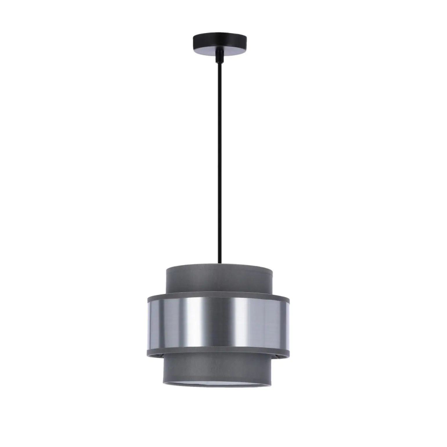 Best Sale Szara lampa wisząca z podwójnym abażurem 31-18410 z serii HARE | Kaja Oświetleni Żyrandole Nowoczesne