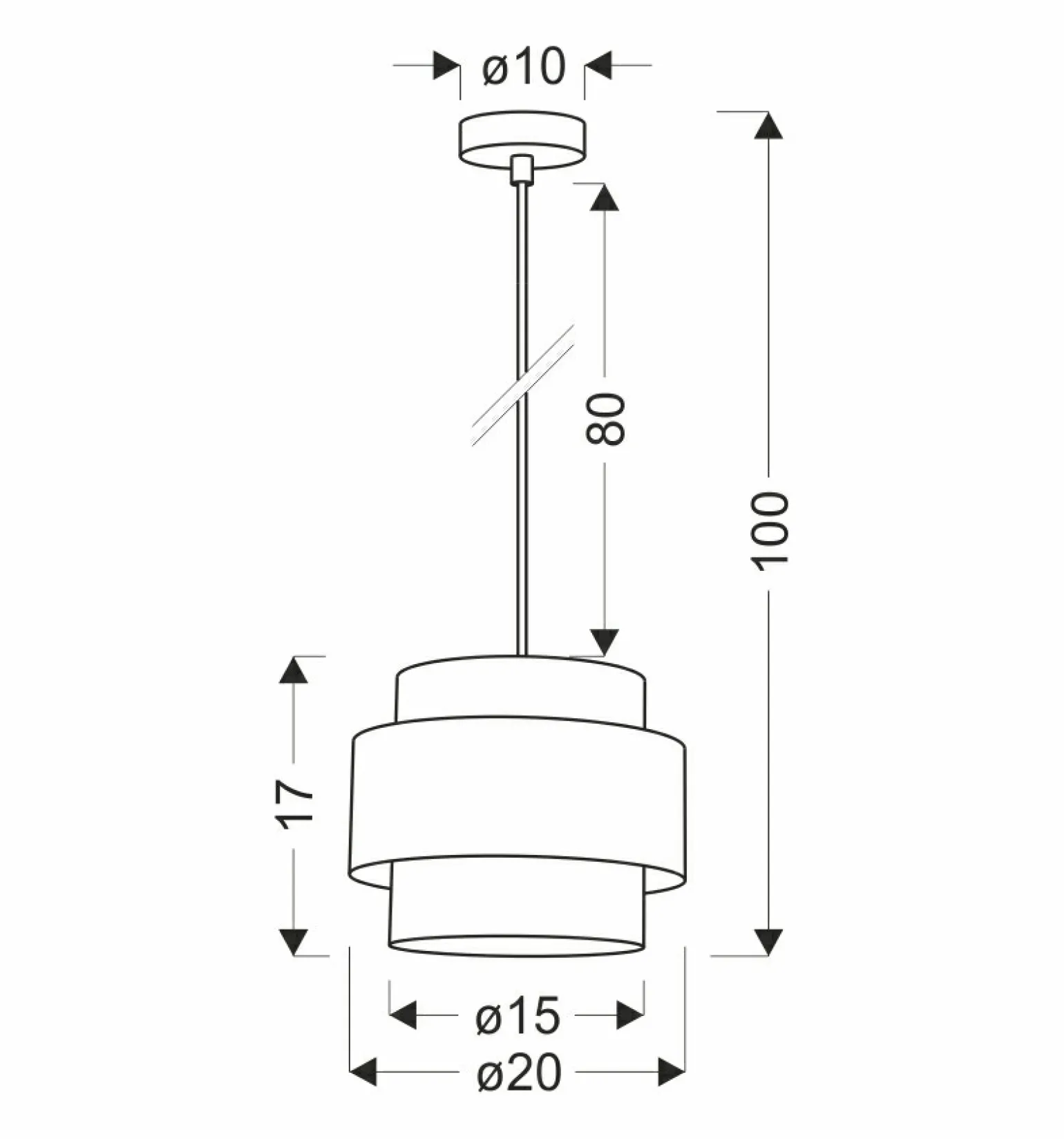 Best Sale Szara lampa wisząca z podwójnym abażurem 31-18410 z serii HARE | Kaja Oświetleni Żyrandole Nowoczesne