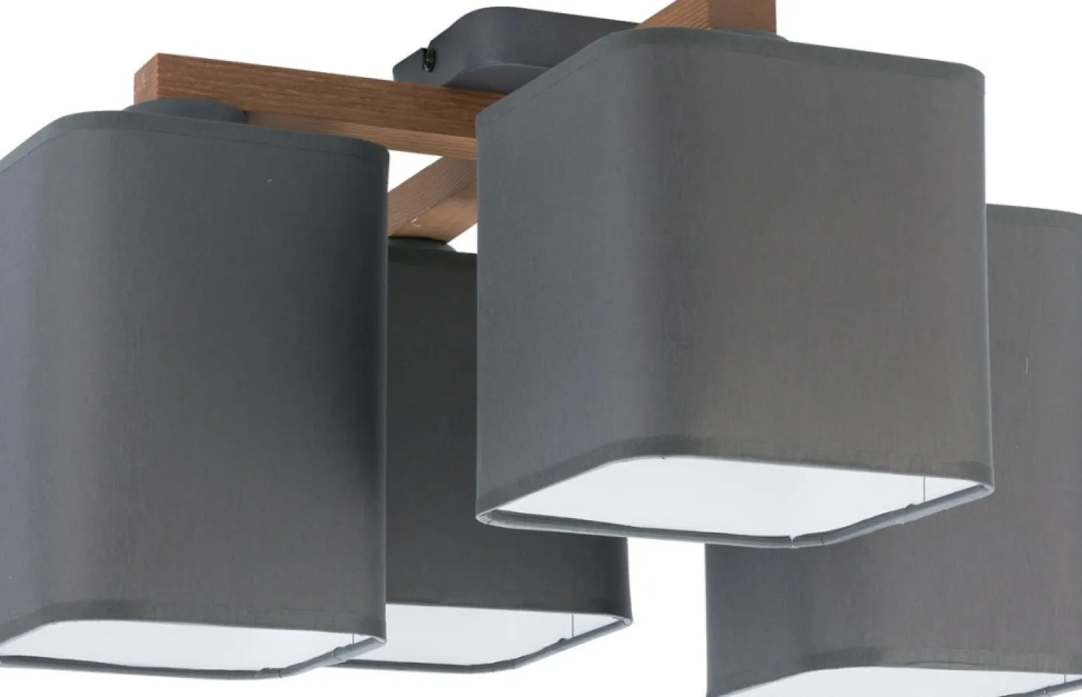 Sale Szara lampa z drewnianymi ramionami TK 4166 TORA GRAY | Kaja Żyrandole Nowoczesne