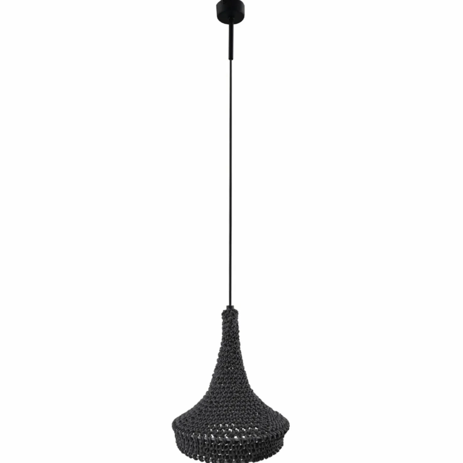 Shop Szara, pleciona lampa wisząca do sypialni ANT 5181 MAHAKA | Kaja Żyrandole Nowoczesne