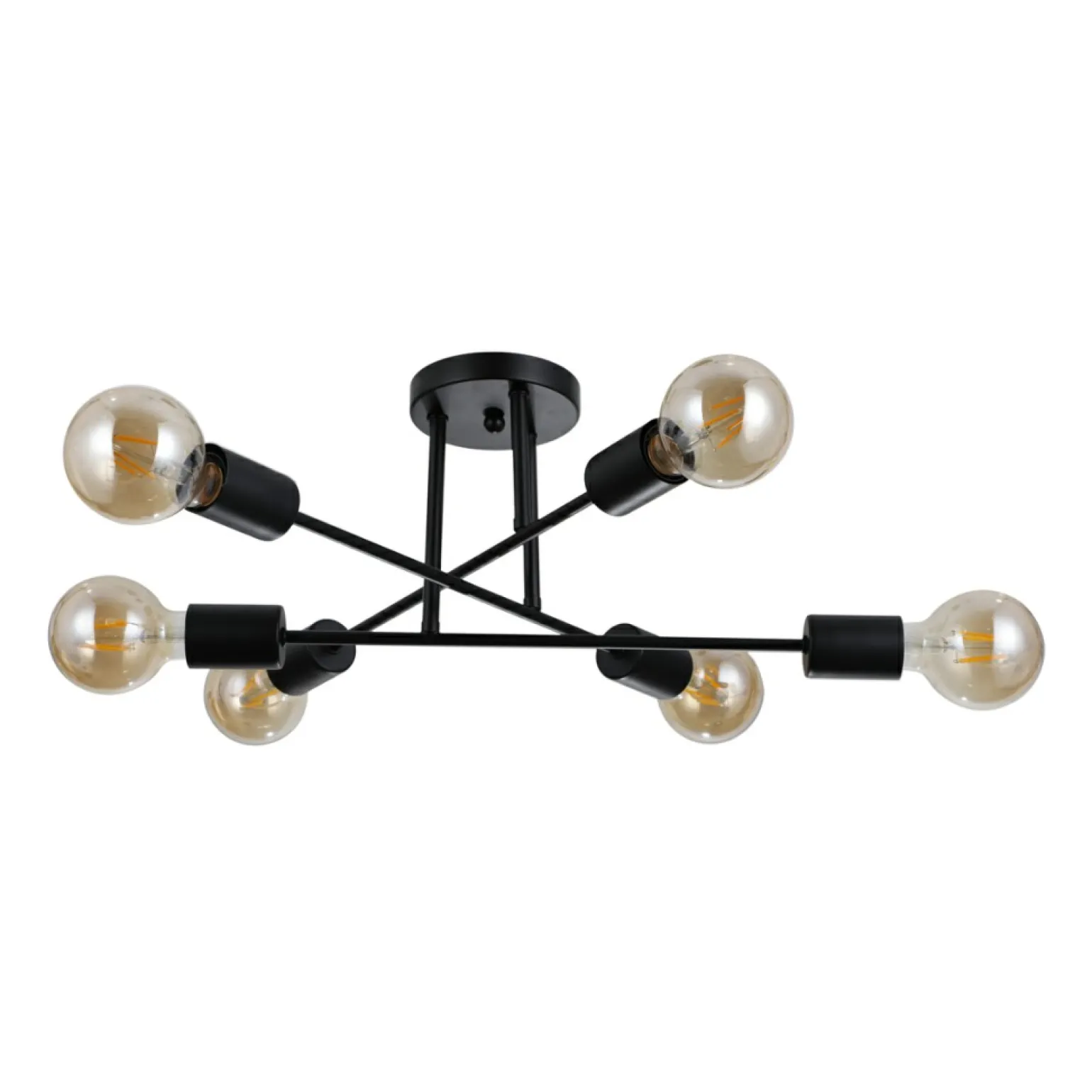 Clearance Sześciopunktowa, loftowa lampa sufitowa PND-4052-6-BL z serii FORMIO Żyrandole Nowoczesne