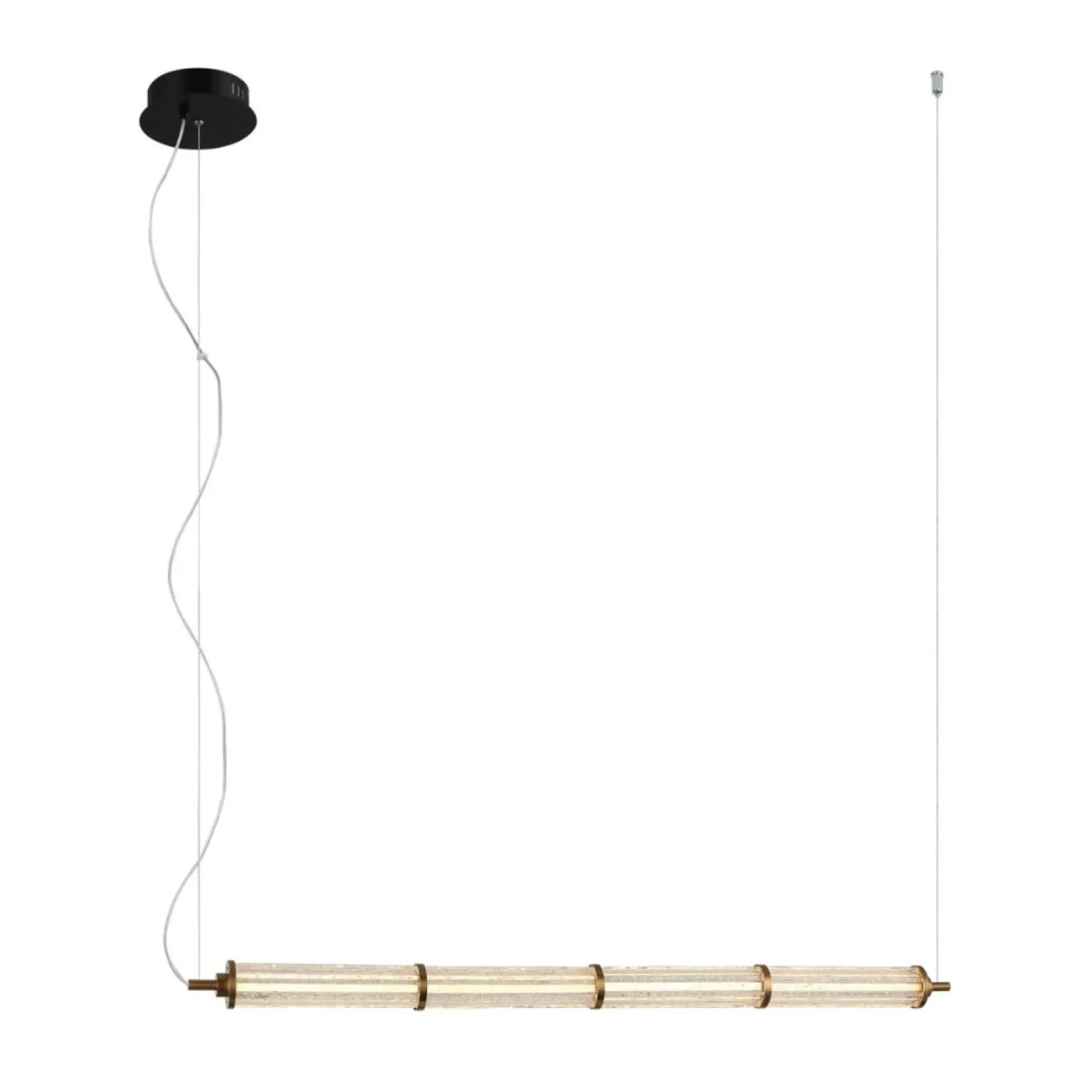 Cheap Szeroka lampa LED nad wyspę kuchenną PND-26384-4-GD-CL SANPO | Kaja Żyrandole Nowoczesne