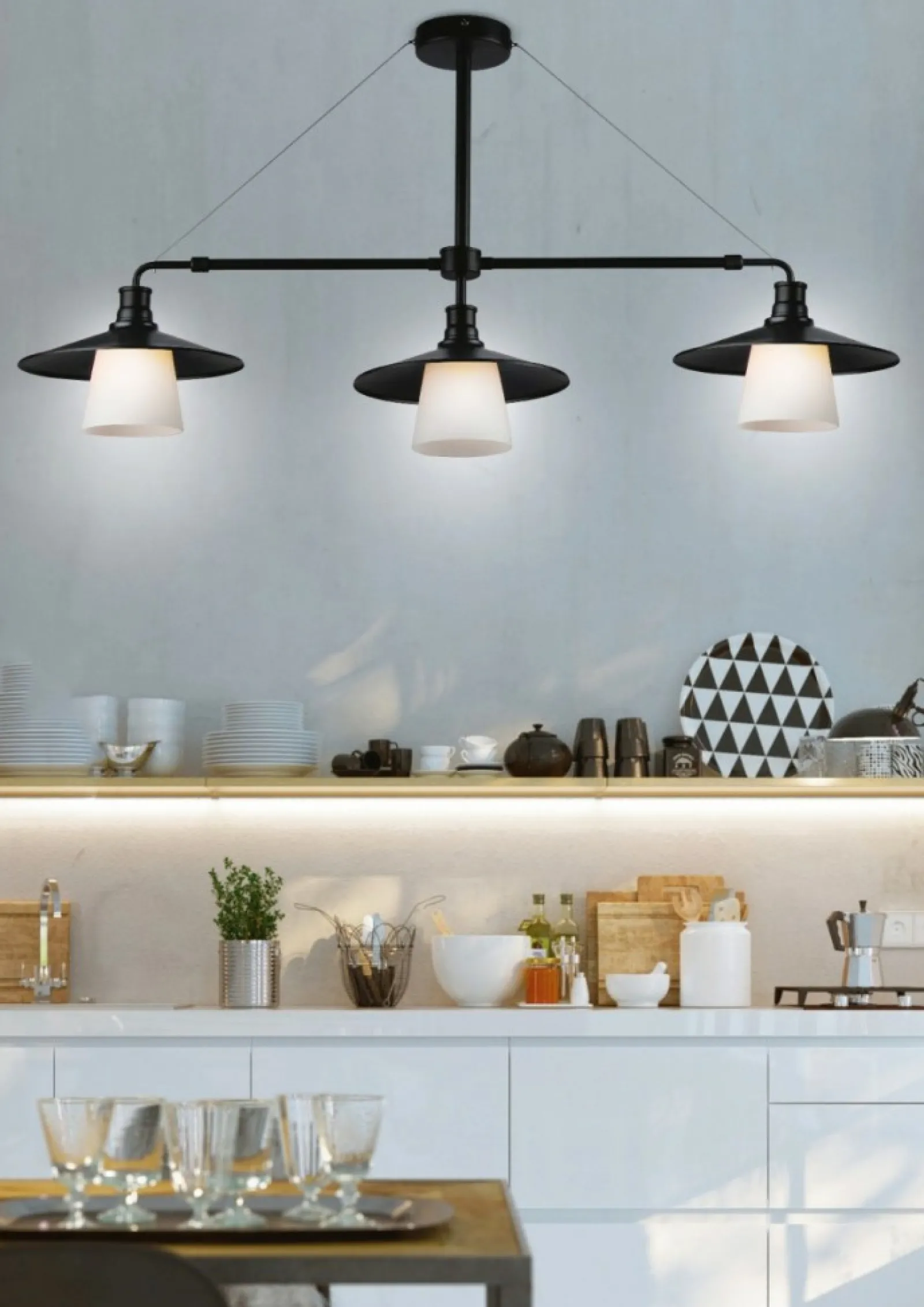 Sklep Kaja Szeroka lampa wisząca do jadalni 33-43115 LOFT | Kaja Oświetlenie* Randole Tradycyjne