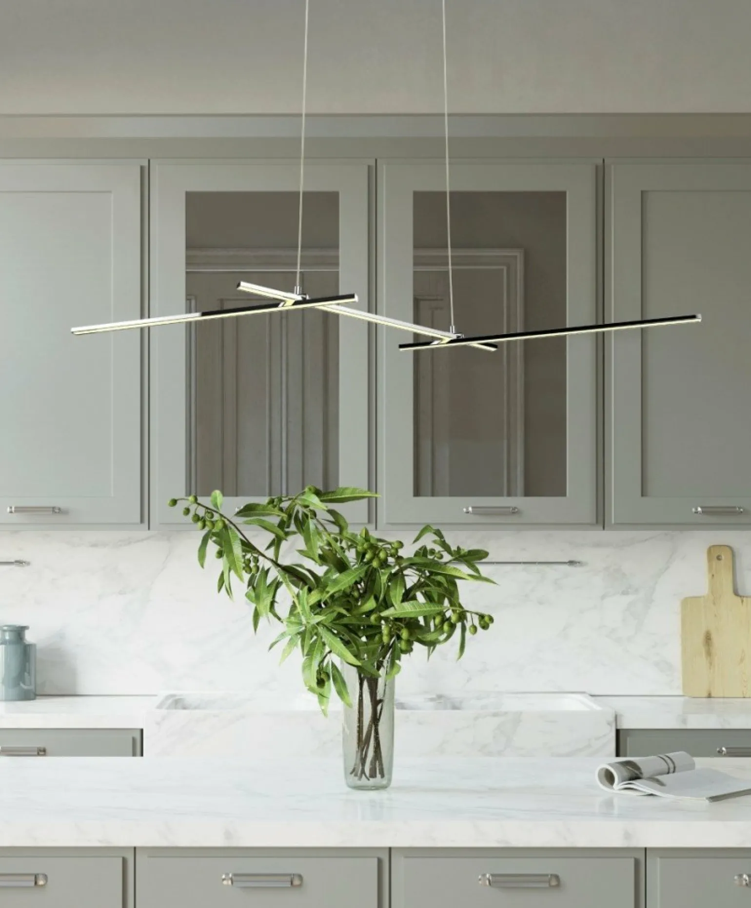 Sale Szeroka lampa wisząca do salonu A0021-330 THASOS | Kaja Oświetlenie Żyrandole Nowoczesne