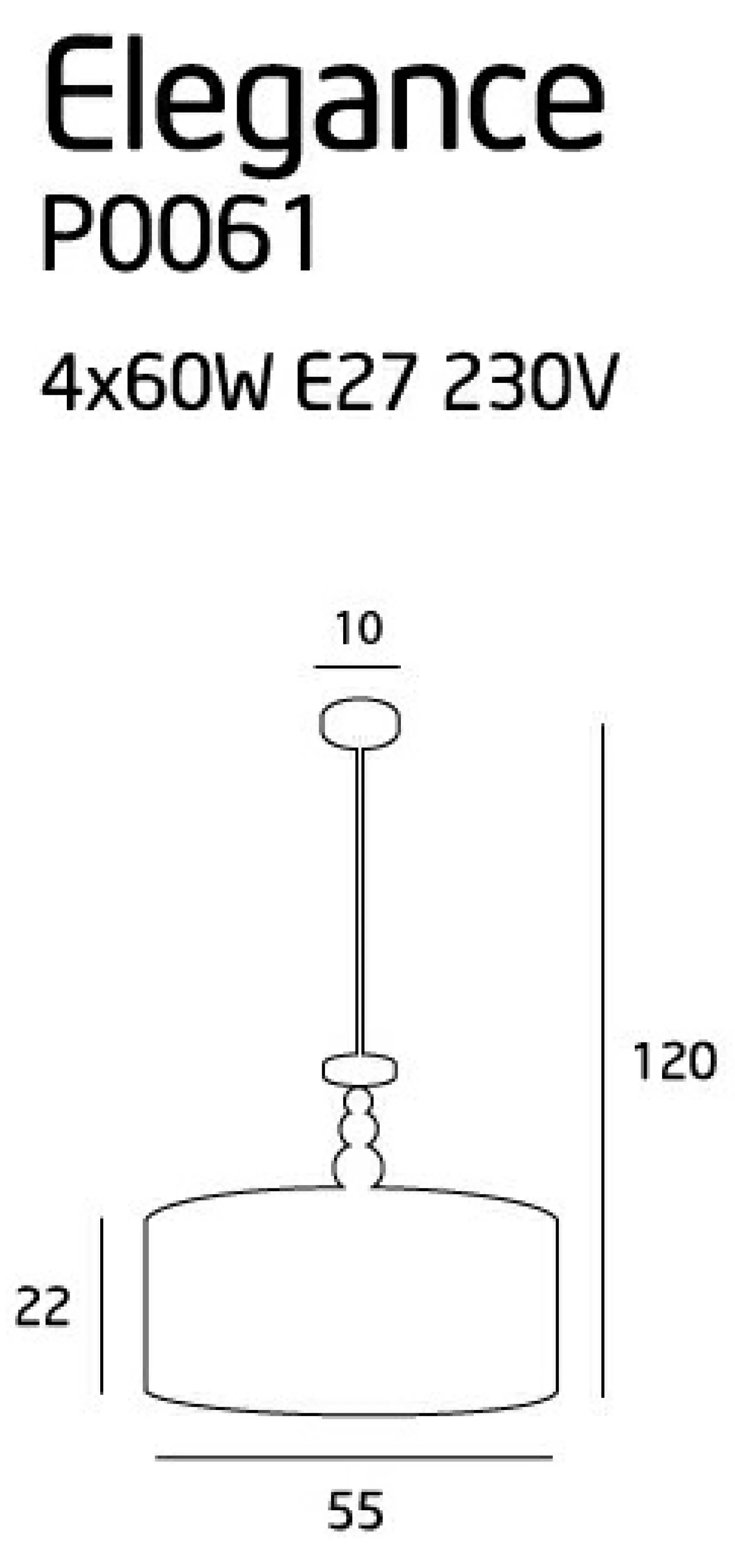 Best Szeroka lampa wisząca na łańcuchu MX P0061 ELEGANCE | Kaja Oświetlenie Żyrandole Nowoczesne