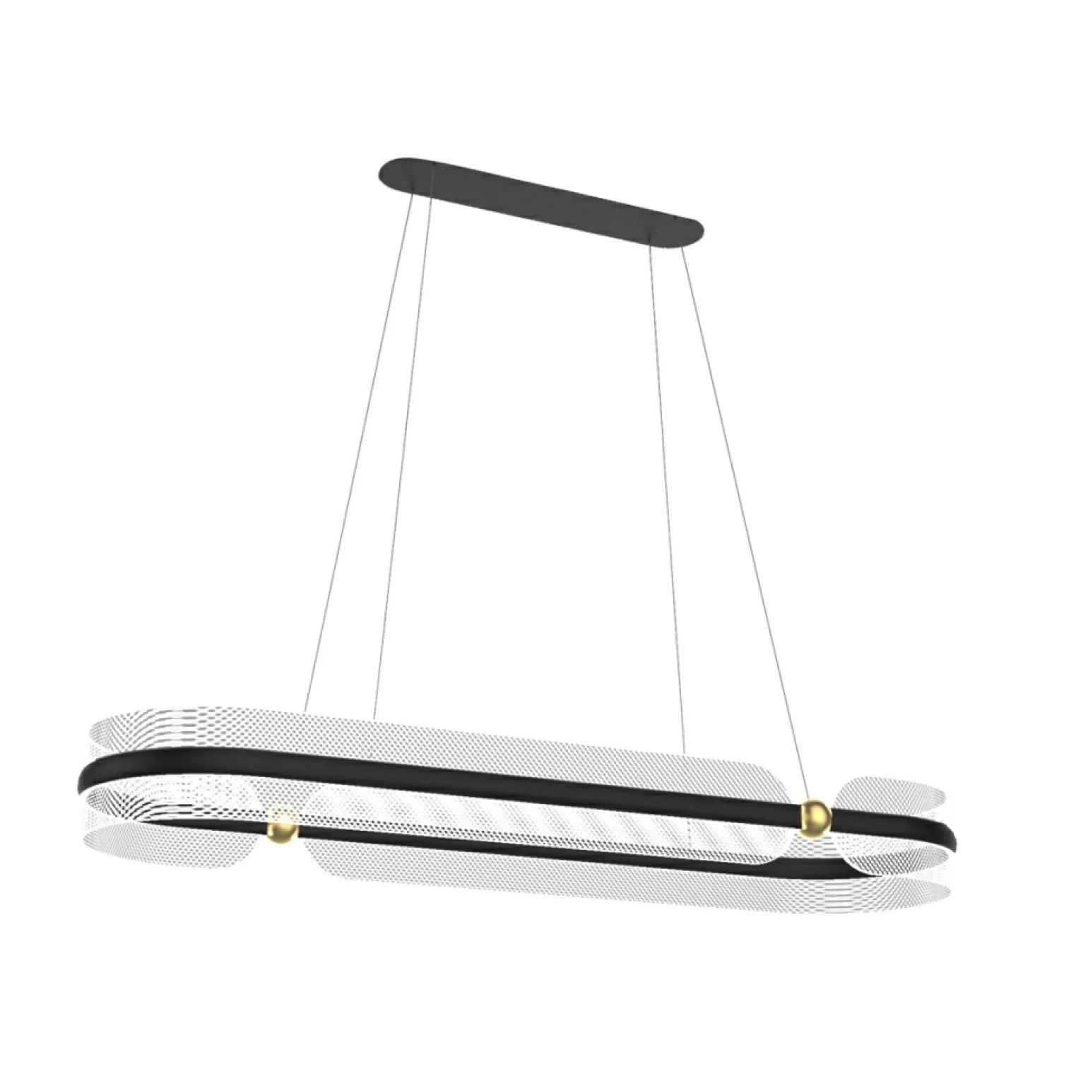 Cheap Szeroka lampa wisząca nad stół PND-63728-56W-3K-BK-GD SOPLA | Kaja Żyrandole Nowoczesne