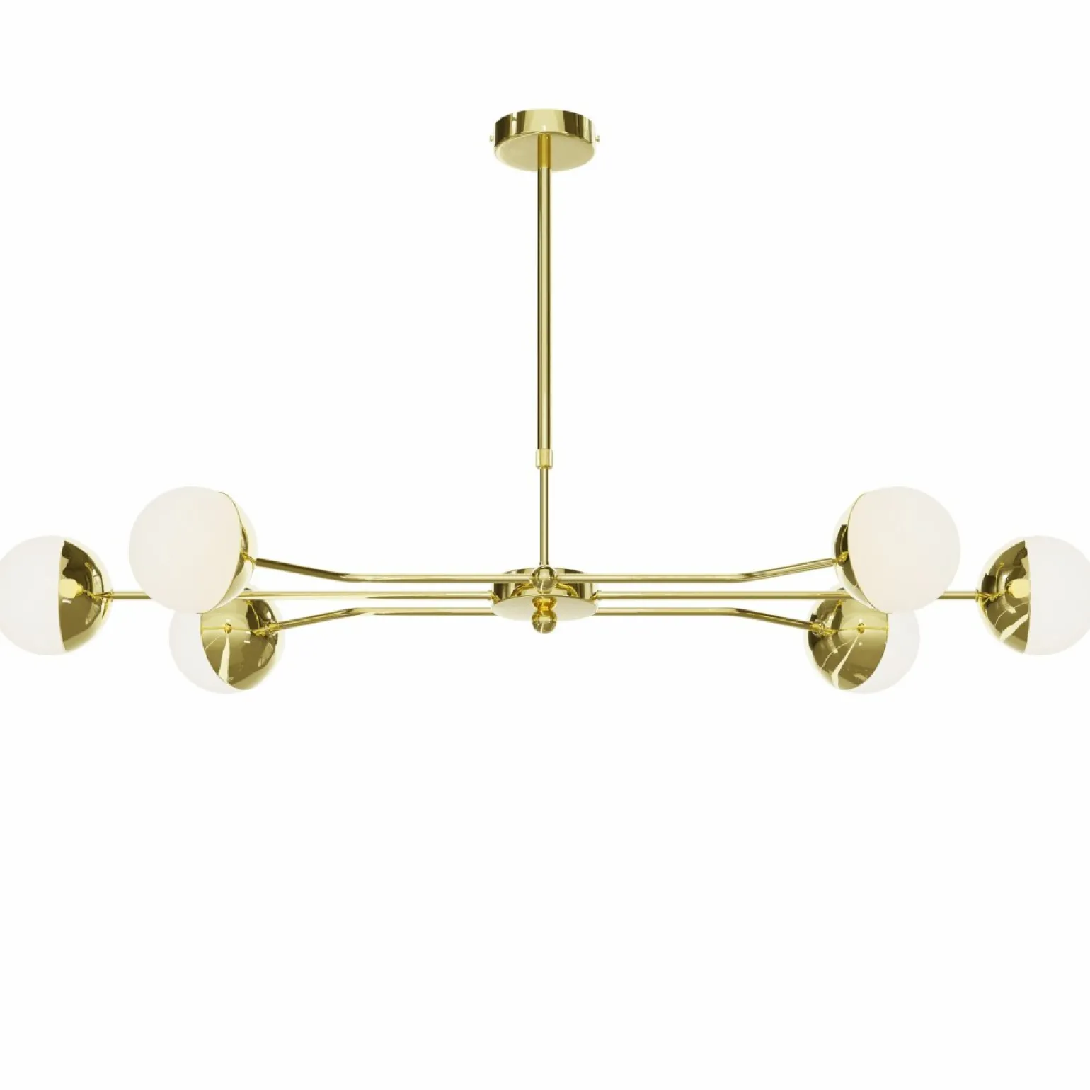 Best Sale Szeroka lampa z białymi kloszami JUP 1980 TR6 MS TRENTO | Kaja Żyrandole Nowoczesne
