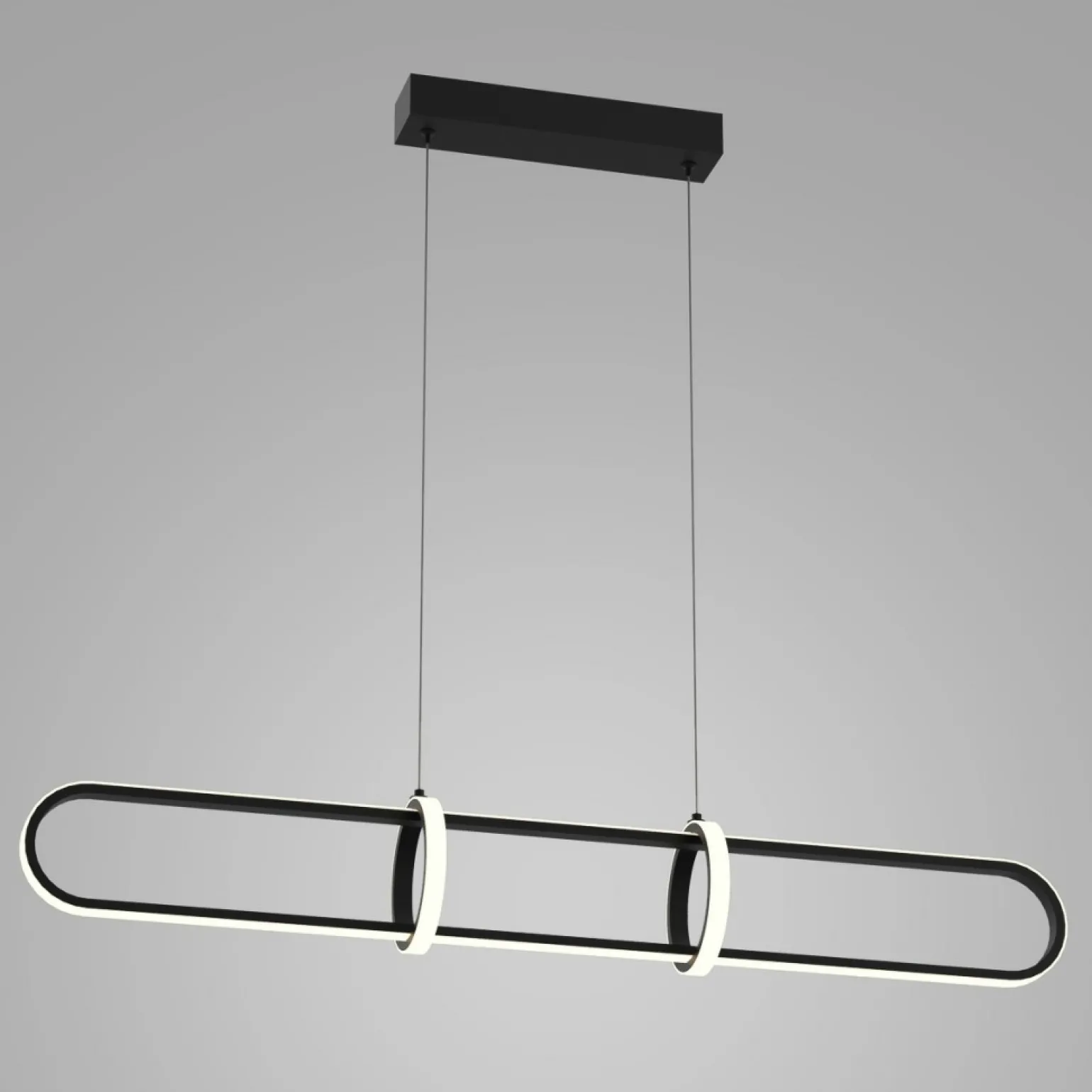 Best Sale Szeroka, ledowa lampa wisząca PND-29772750-1A-BK CERRILA | Kaja Żyrandole Nowoczesne