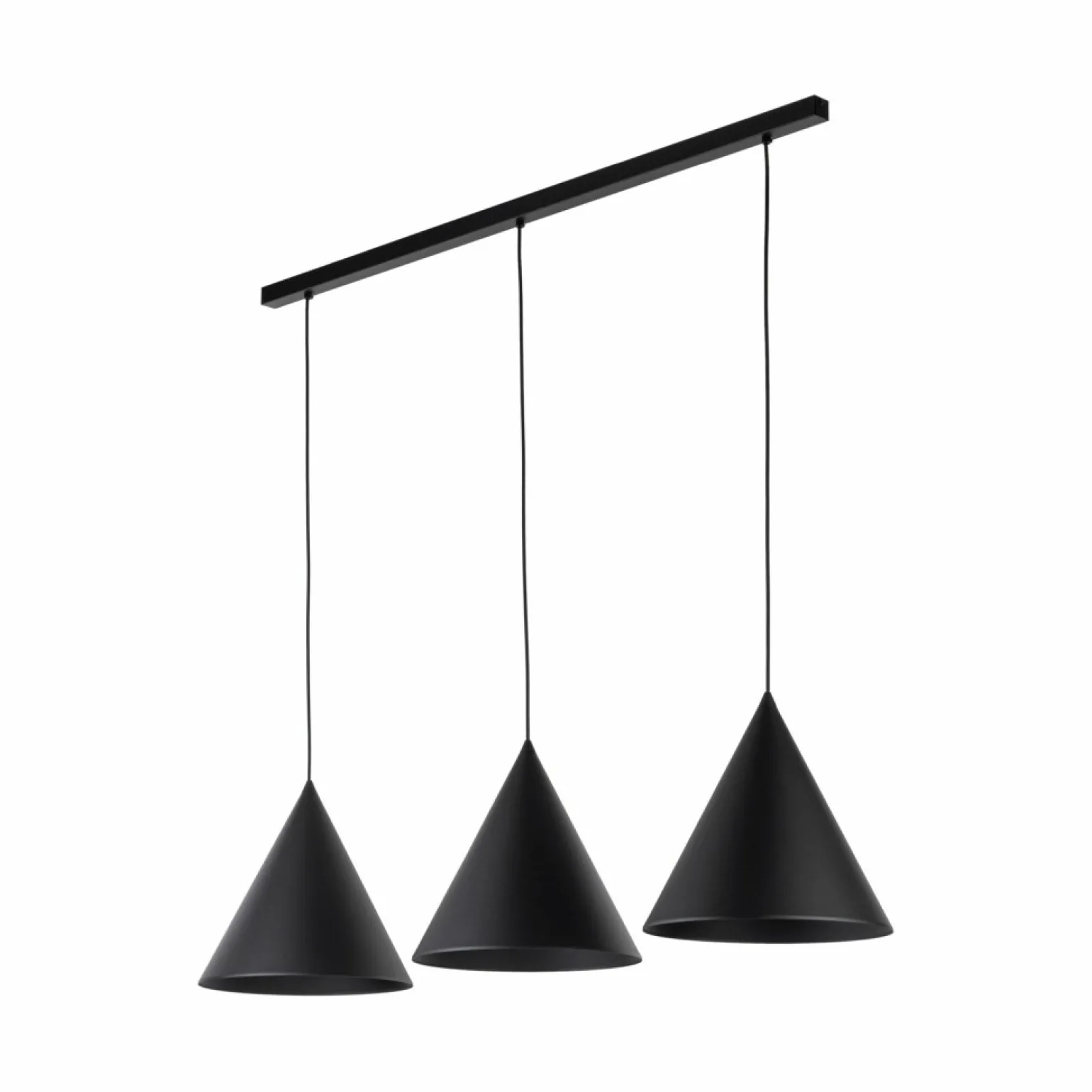 Fashion Szeroka listwa ze zwisami, nad stół TK 10060 CONO BLACK | Kaja Żyrandole Nowoczesne