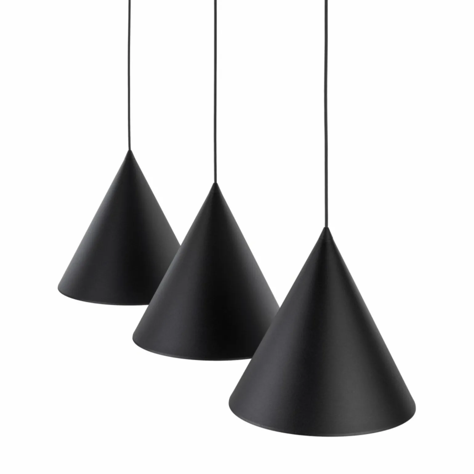 Fashion Szeroka listwa ze zwisami, nad stół TK 10060 CONO BLACK | Kaja Żyrandole Nowoczesne