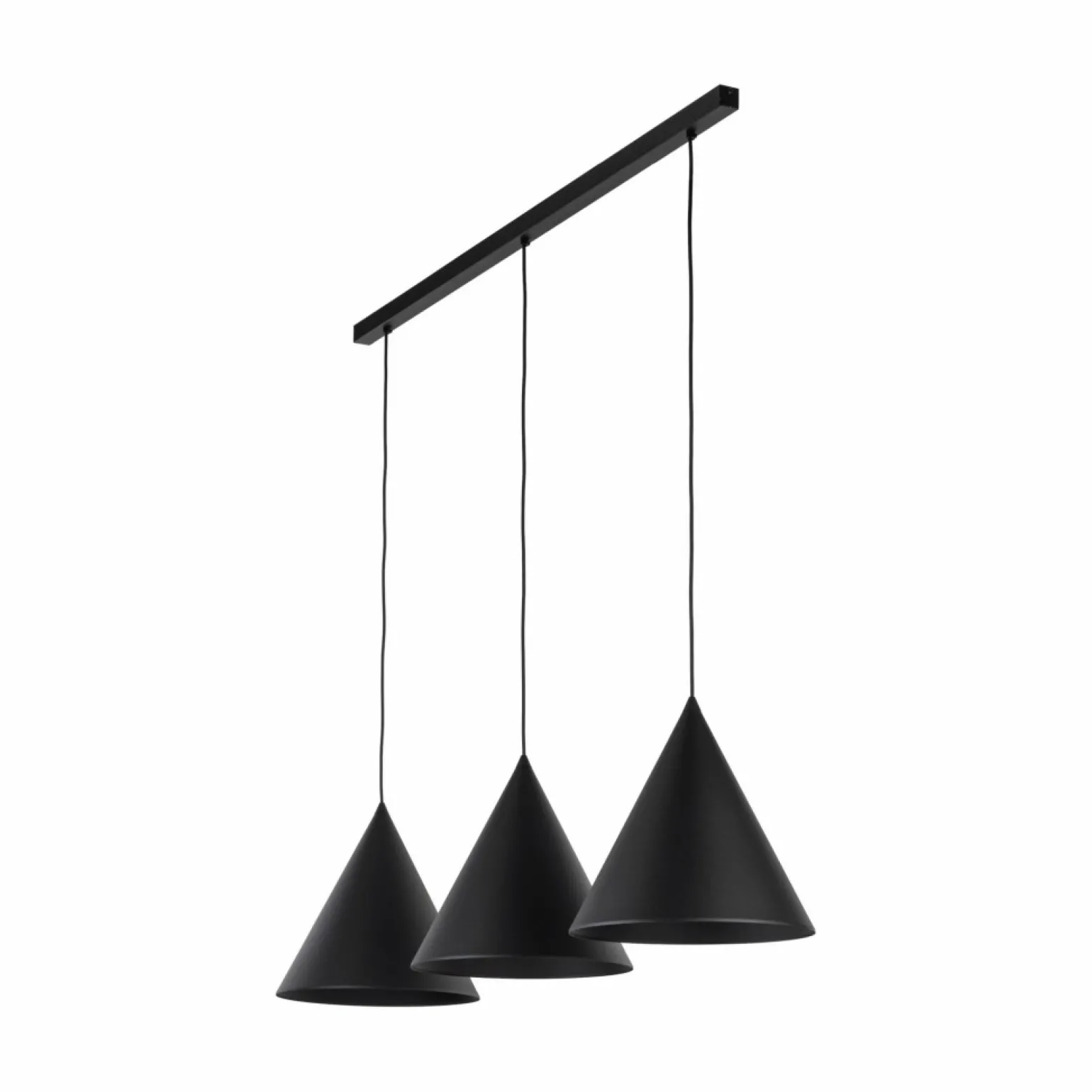 Fashion Szeroka listwa ze zwisami, nad stół TK 10060 CONO BLACK | Kaja Żyrandole Nowoczesne