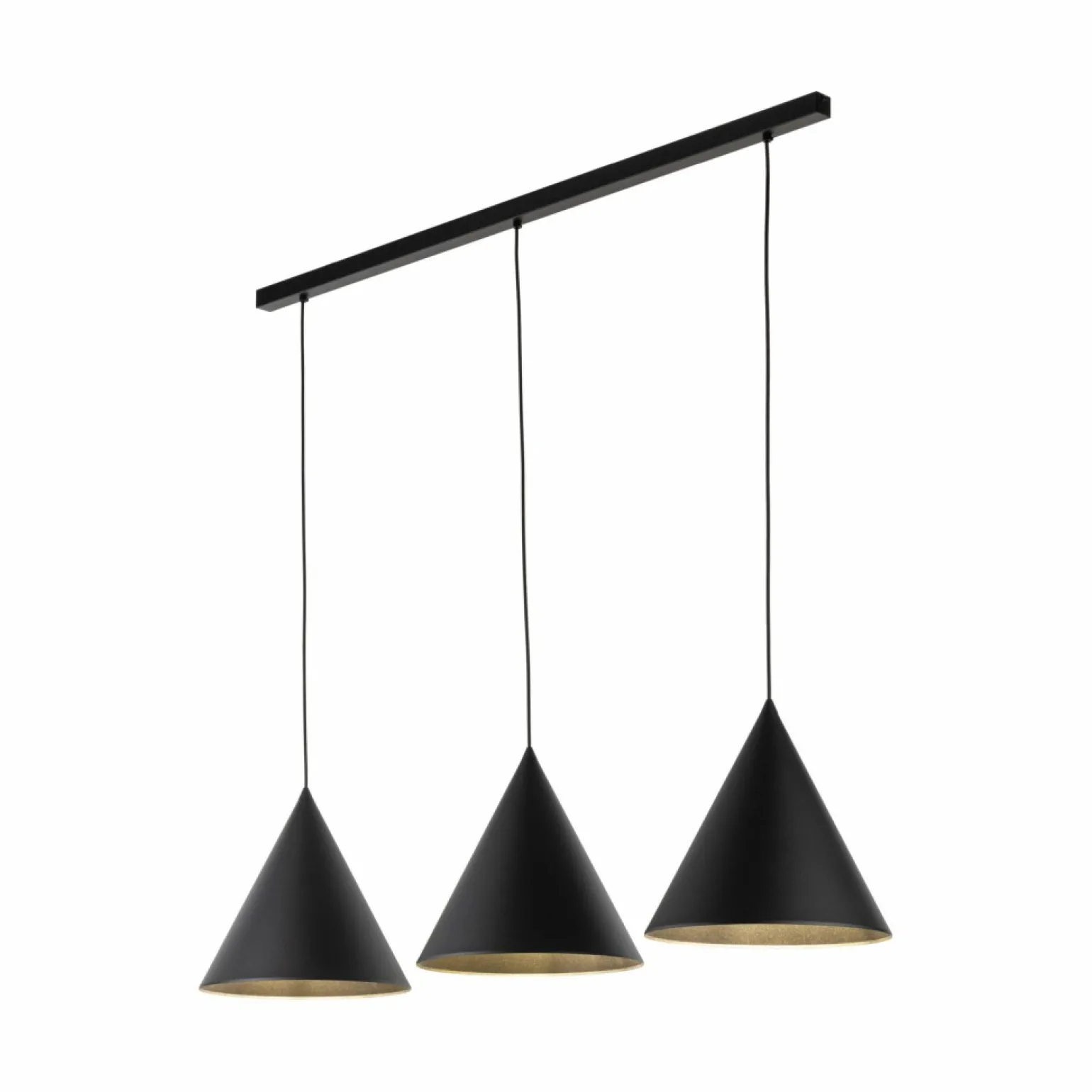 Fashion Szeroka listwa ze zwisami, nad stół TK 10060 CONO BLACK | Kaja Żyrandole Nowoczesne