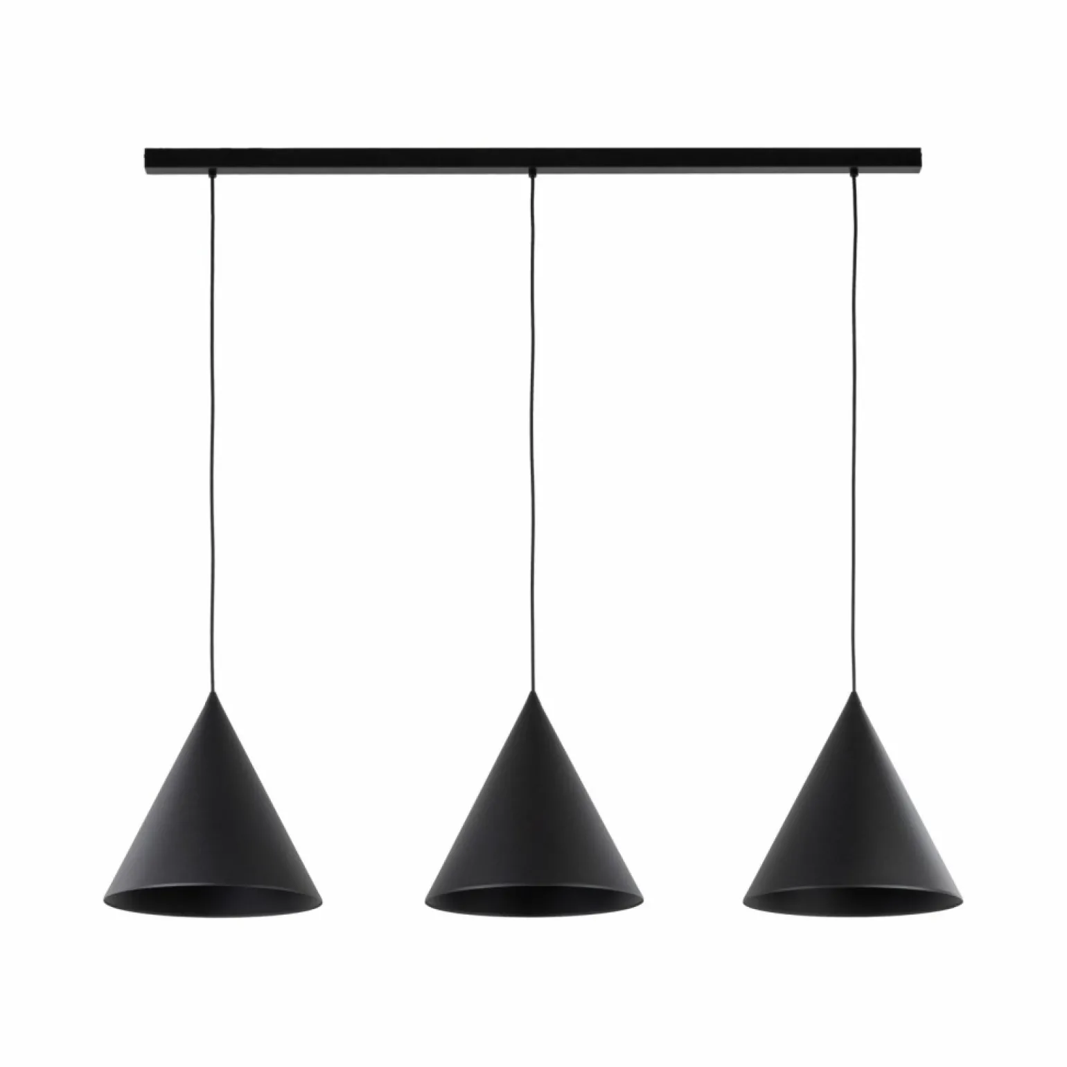 Fashion Szeroka listwa ze zwisami, nad stół TK 10060 CONO BLACK | Kaja Żyrandole Nowoczesne