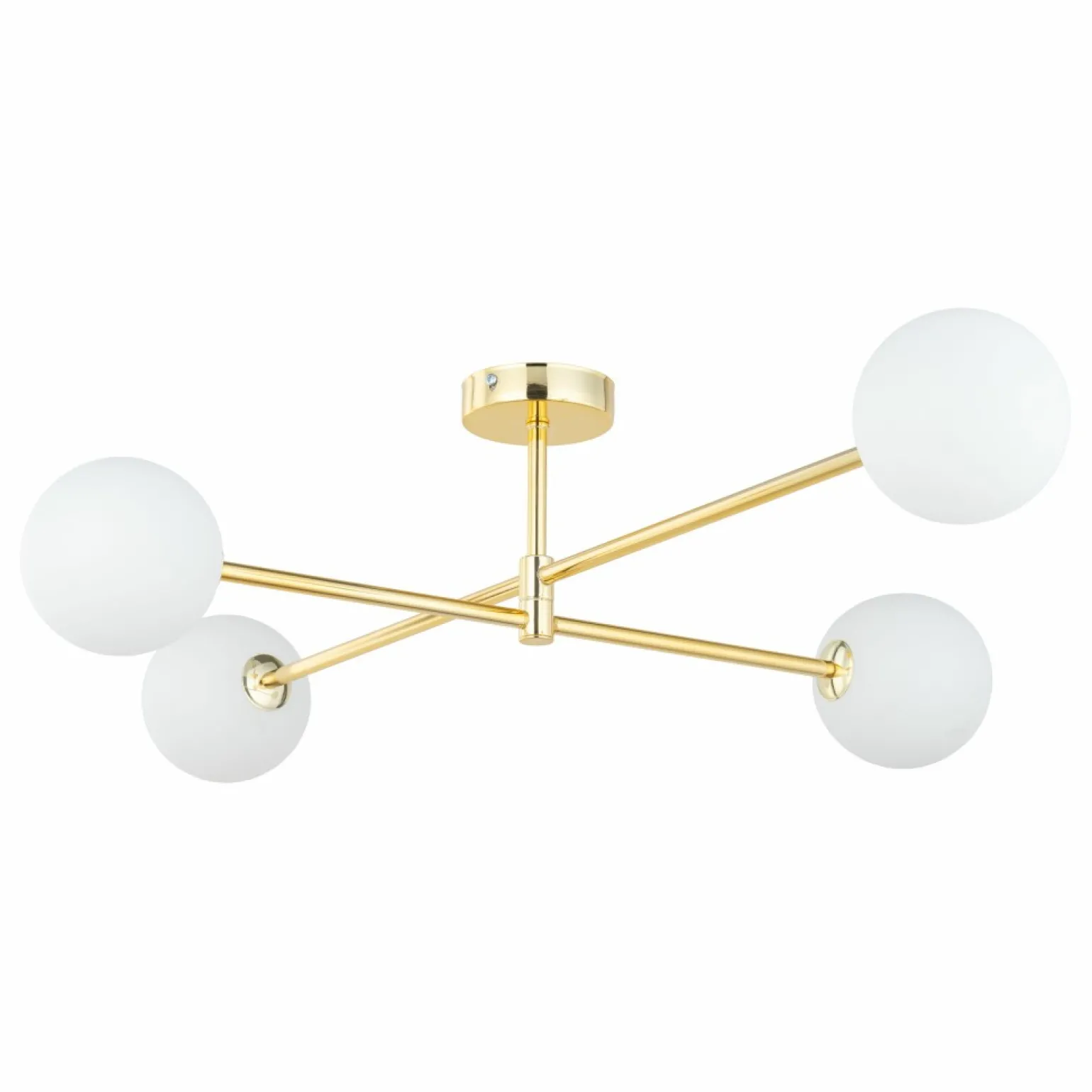 Cheap Szeroka, złota lampa sufitowa z białymi kloszami TK 4738 - SARIUS Żyrandole Nowoczesne