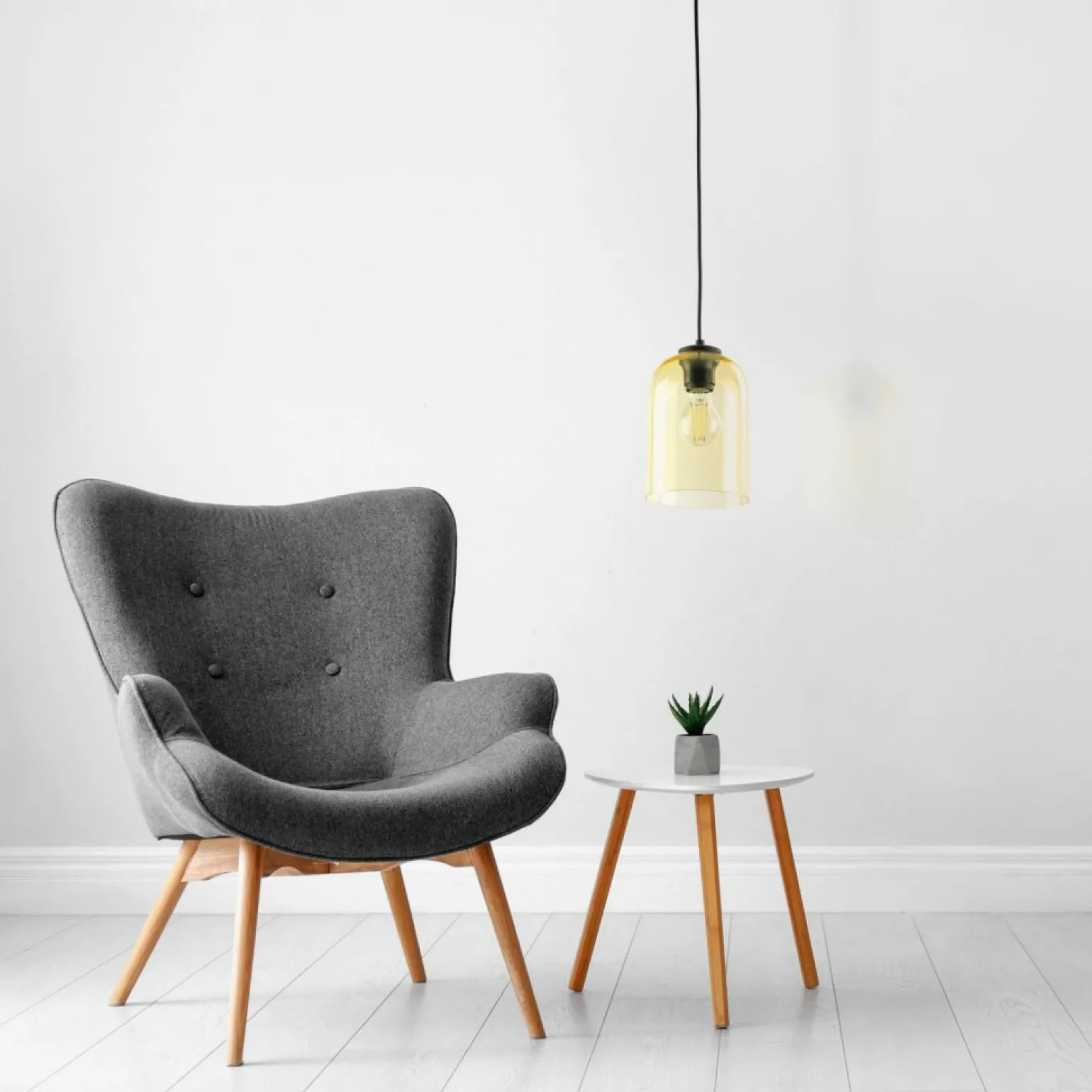 Sale Żółta lampa wisząca, regulowany zwis TK 10297 MOLLY | Kaja Oświetlenie Żyrandole Nowoczesne