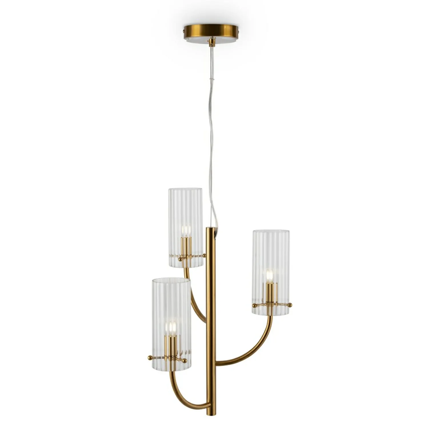 Cheap Trójramienna lampa wisząca ze smukłymi kloszami MOD223PL-03BS ARCO Żyrandole Nowoczesne