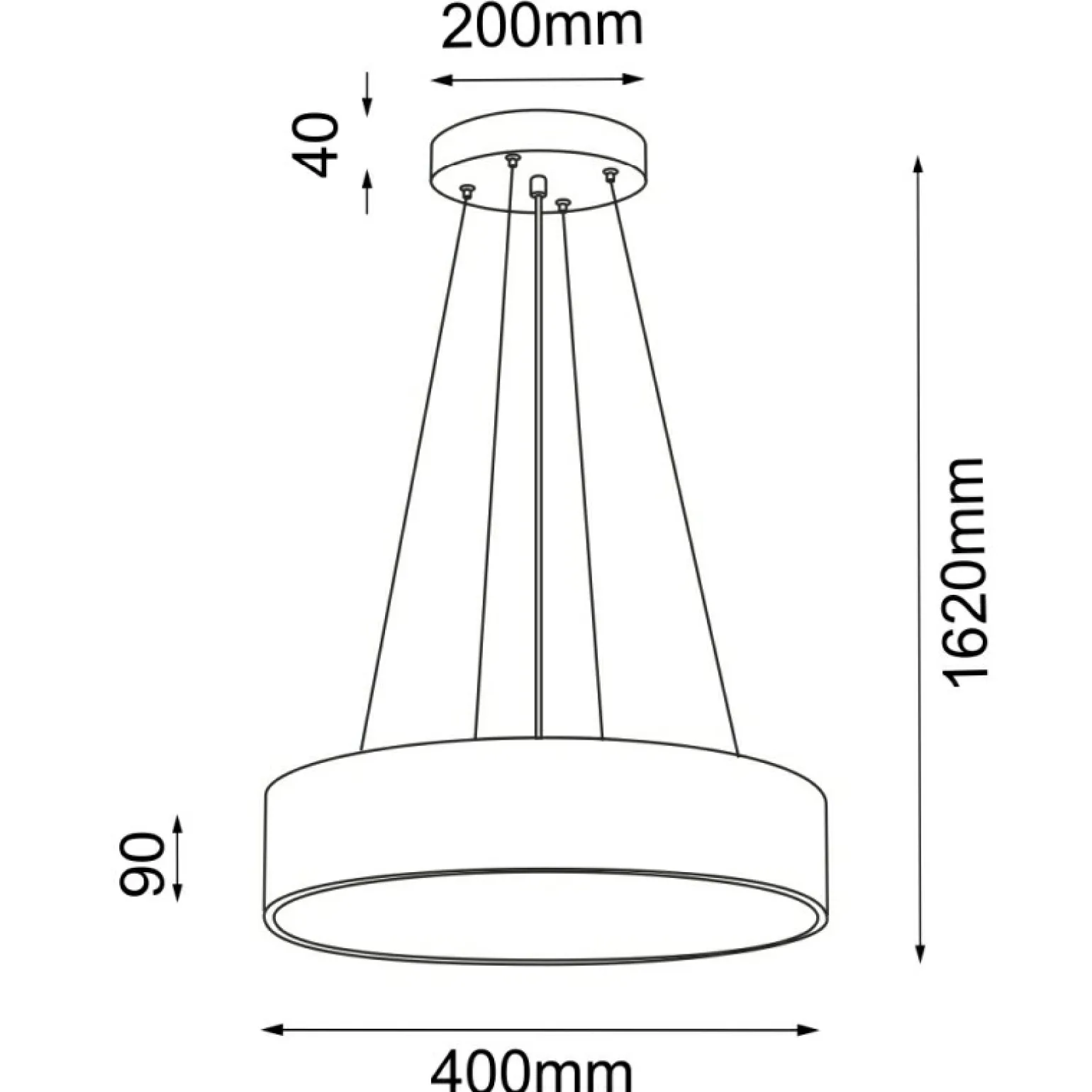 Cheap Uniwersalna lampa wisząca z abażurem ⌀40cm ANT 5204 SENGO | Kaja Żyrandole Nowoczesne