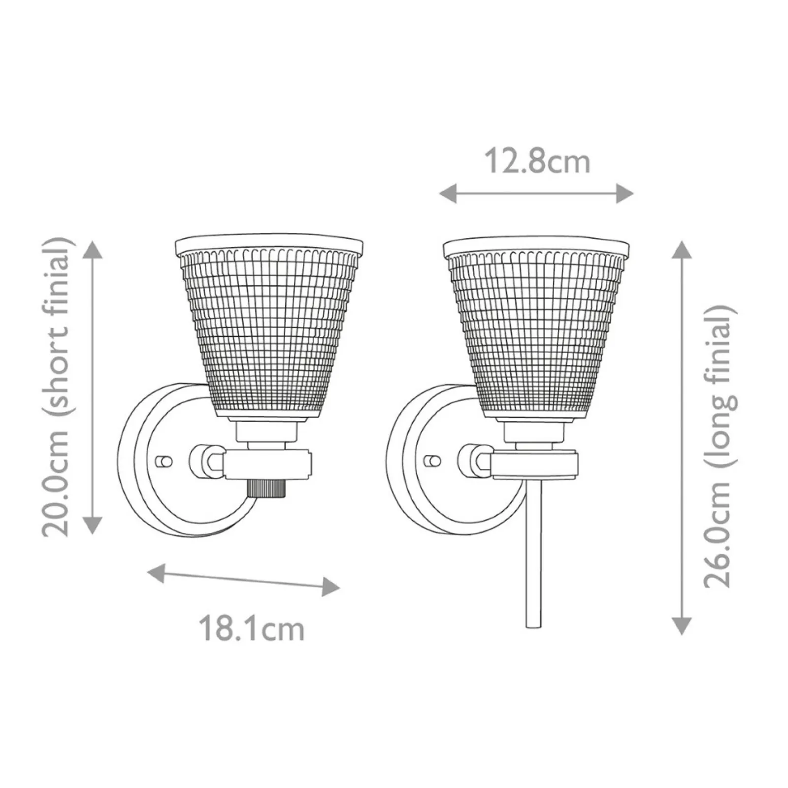 Sklep Kaja Uniwersalny, srebrny kinkiet BATH-GUNNIS1-PC z serii GUNNISLAKE* Kinkiety Tradycyjne