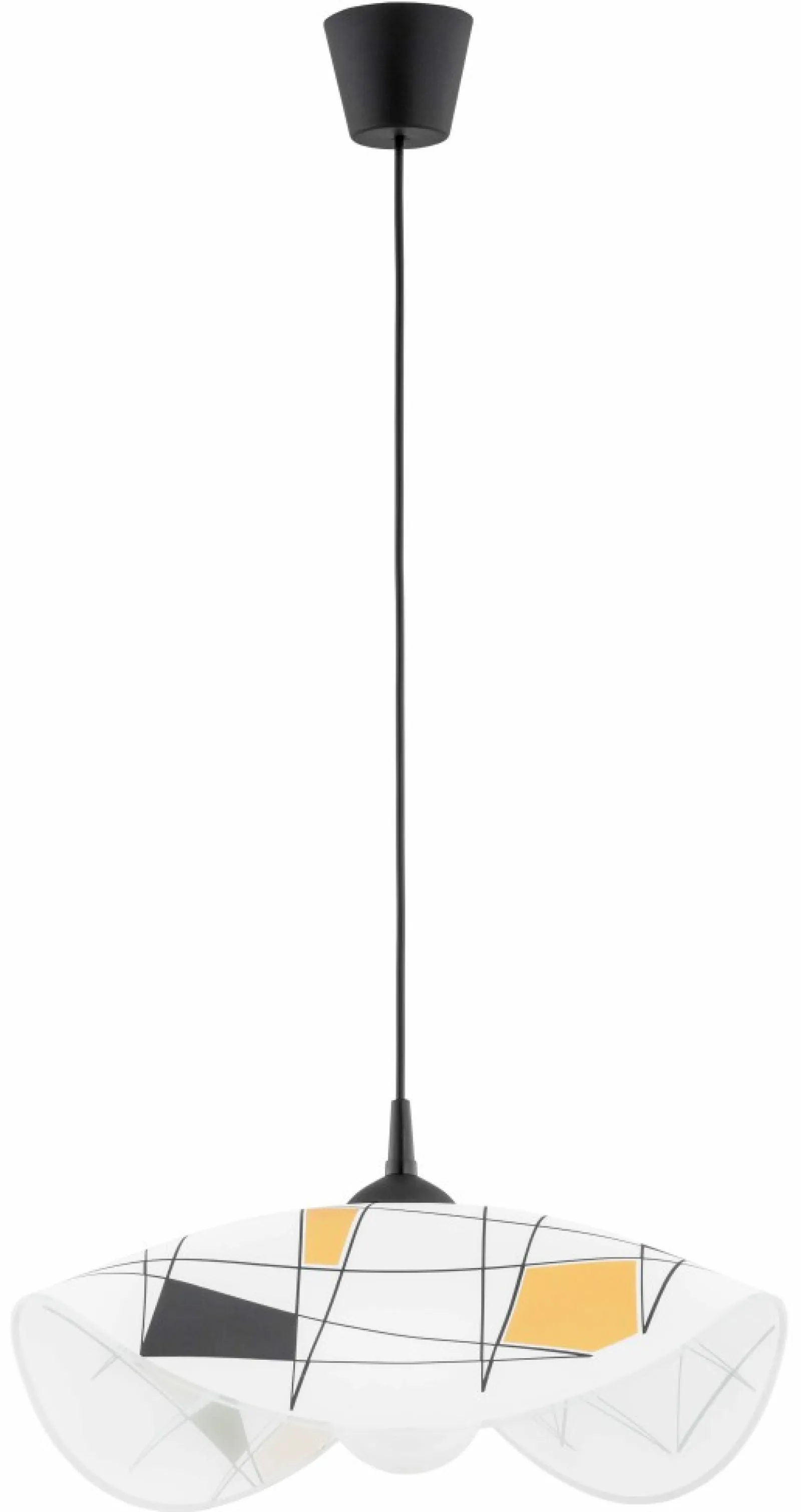 Sklep Kaja Vintage lampa wisząca z falowanym kloszem AL 60986 z serii FREZJA | Kaja Oświetl* Randole Tradycyjne