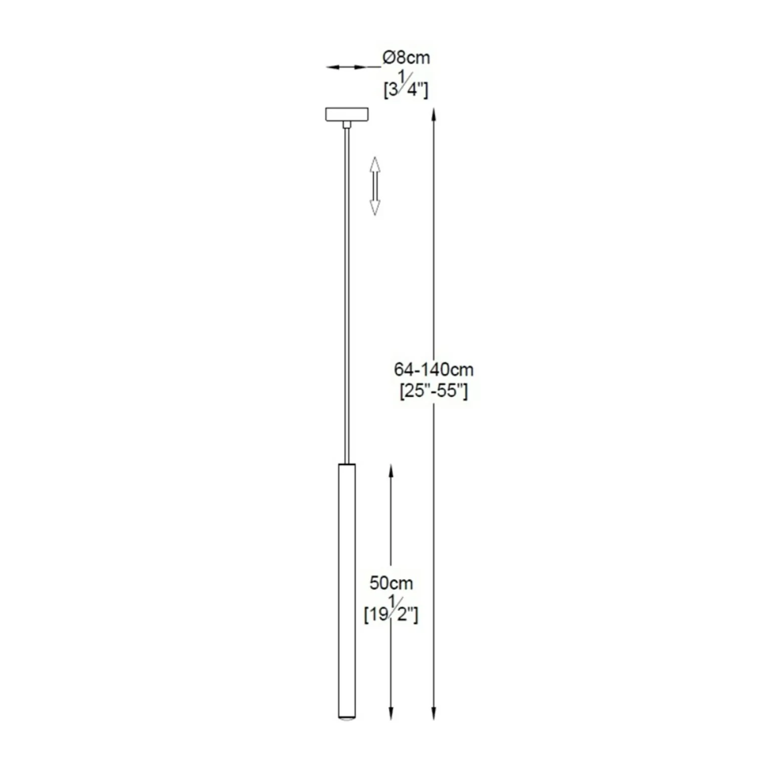 Best Sale Wąska, długa, ledowa lampa wisząca P0461-01A-L8L8 LOYA | Kaja Żyrandole Nowoczesne