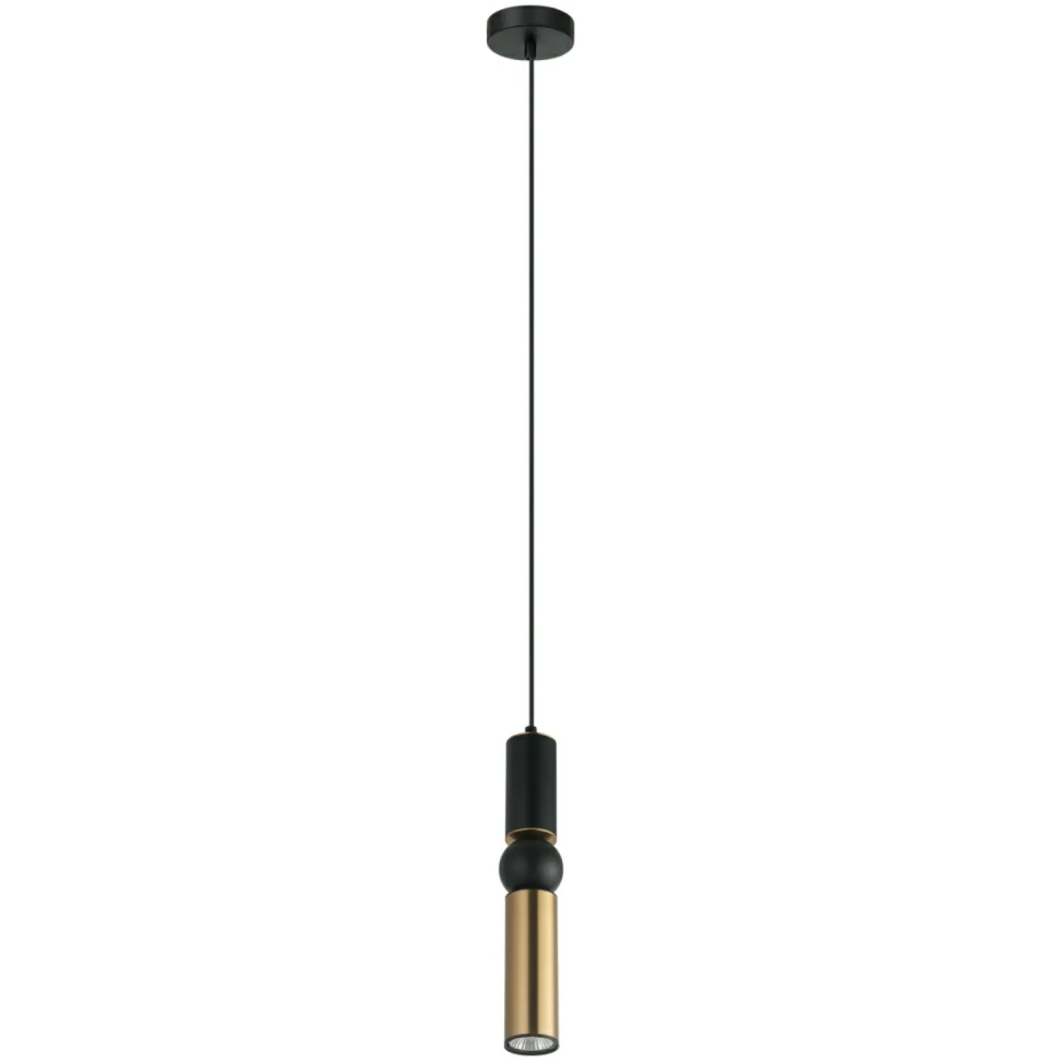 Cheap Wąska lampa wisząca tuba PND-14290-1-BRO-BK ISIDORA | Kaja Oświetlenie Żyrandole Nowoczesne