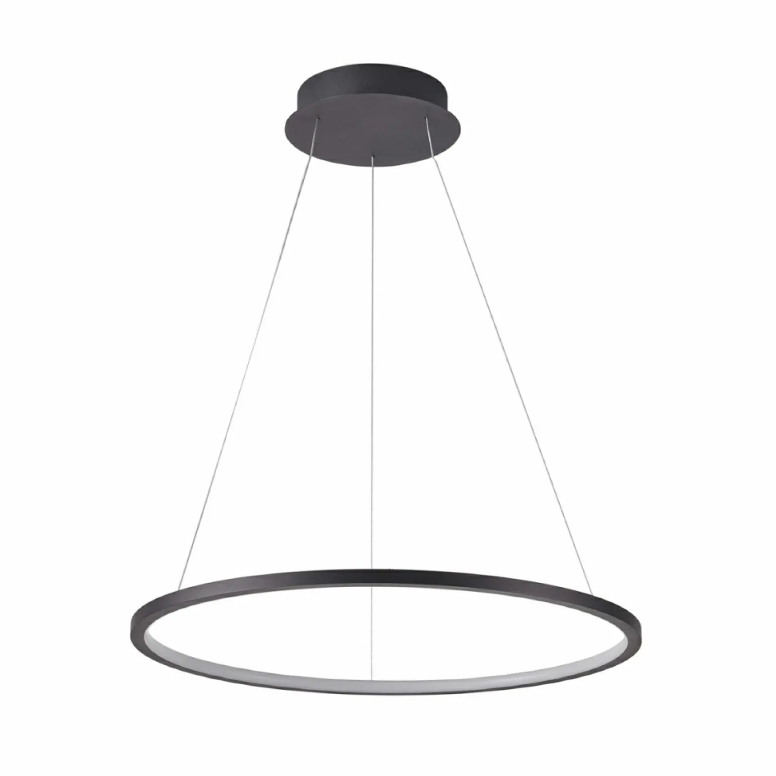 Clearance Wąski okrąg LED ⌀60 PND-56135B-060RPC-BK-3KS4K-TRDIMM VINOLA | Kaja Żyrandole Nowoczesne