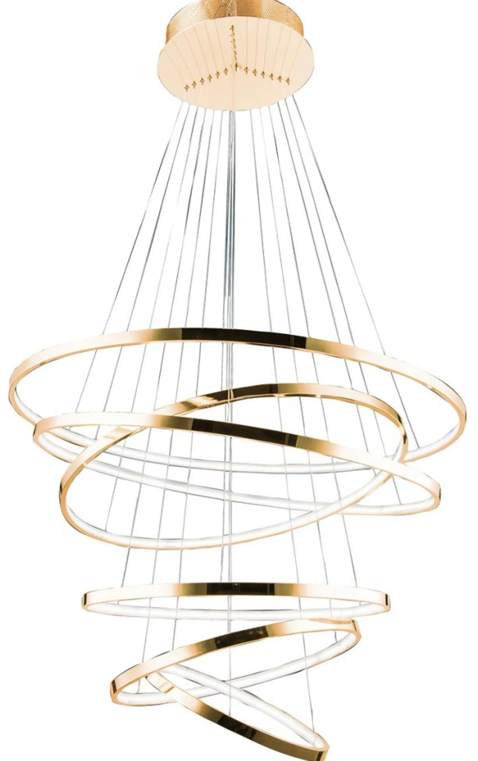 Best Wysoka lampa wisząca obręcz LED AZ2921 WHEEL LONG DIMM | Kaja Żyrandole Nowoczesne