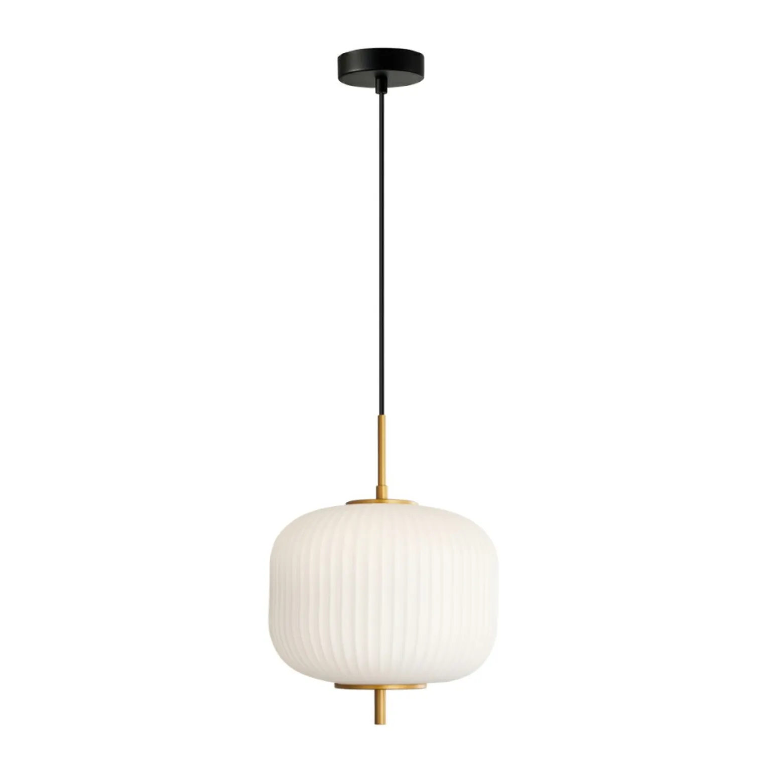Best Wyszukana lampa wisząca z kloszem PND-28798A-1-GD-WH z serii OLMETO Żyrandole Nowoczesne