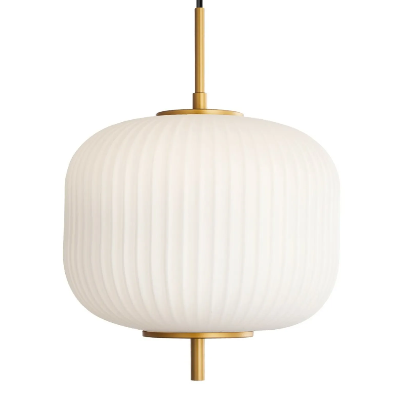 Best Wyszukana lampa wisząca z kloszem PND-28798A-1-GD-WH z serii OLMETO Żyrandole Nowoczesne