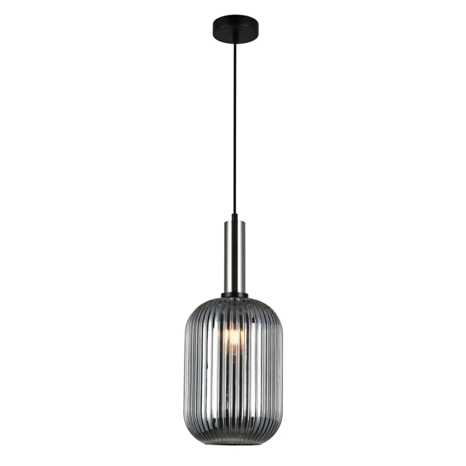 Discount Żyrandol z ozdobnym kloszem PND-5588-1L-SC+SG ANTIOLA | Kaja Żyrandole Nowoczesne