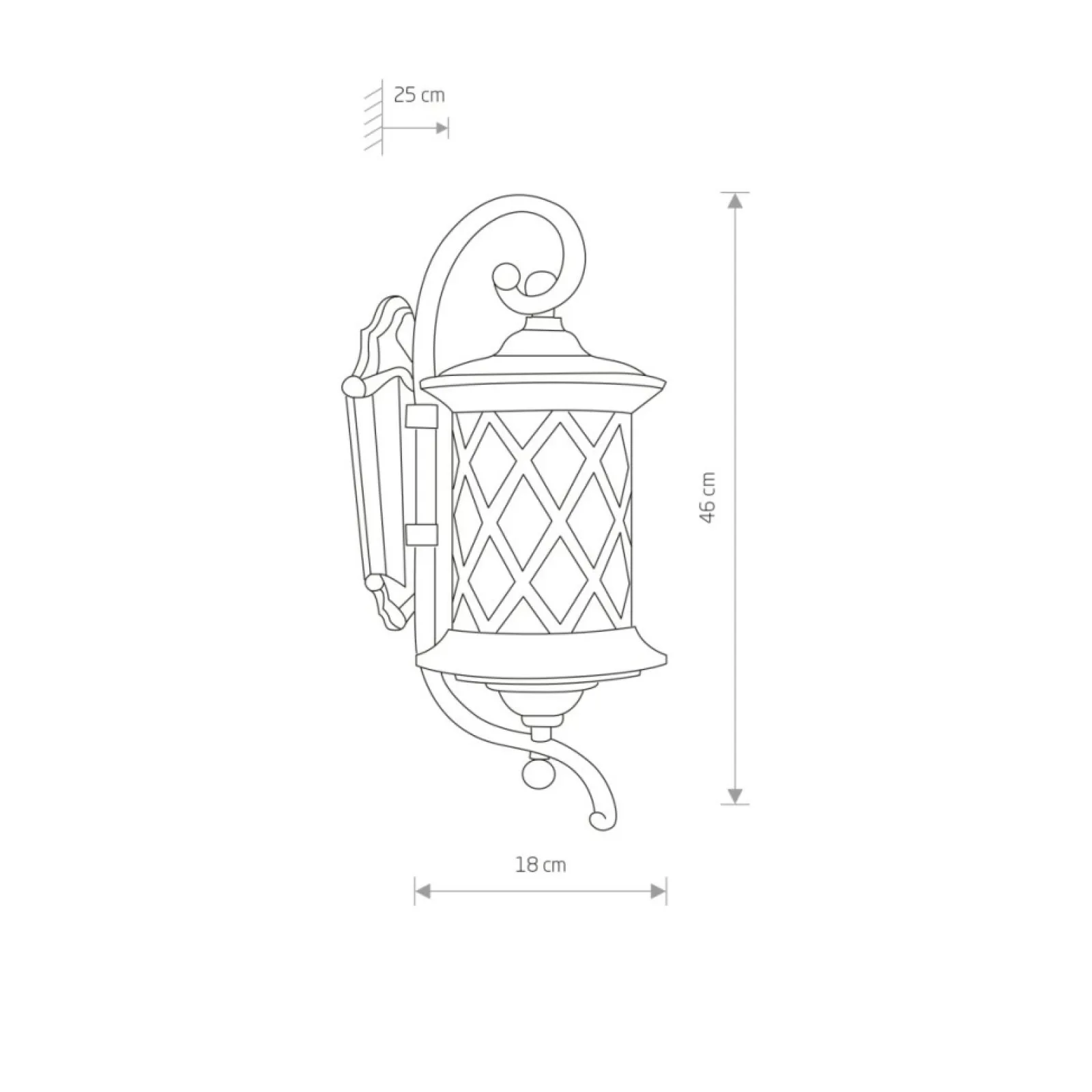 Sklep Kaja Zewnętrzny kinkiet w stylu retro 6911 LANTERN | Kaja Oświetlenie* Kinkiety Ogrodowe