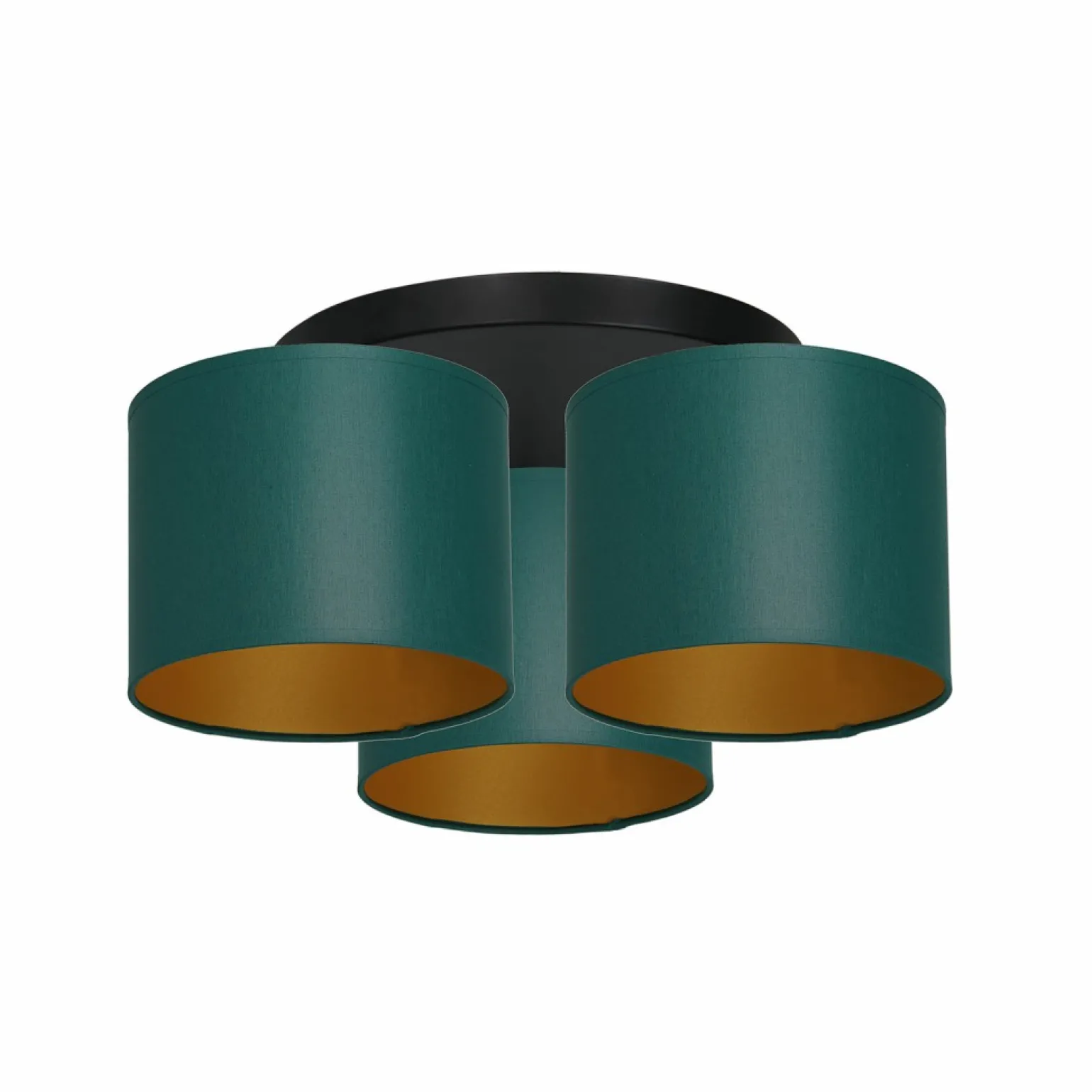 New Zielono-złota lampa sufitowa, trzy abażury LX 3545 z serii ARDEN Żyrandole Nowoczesne