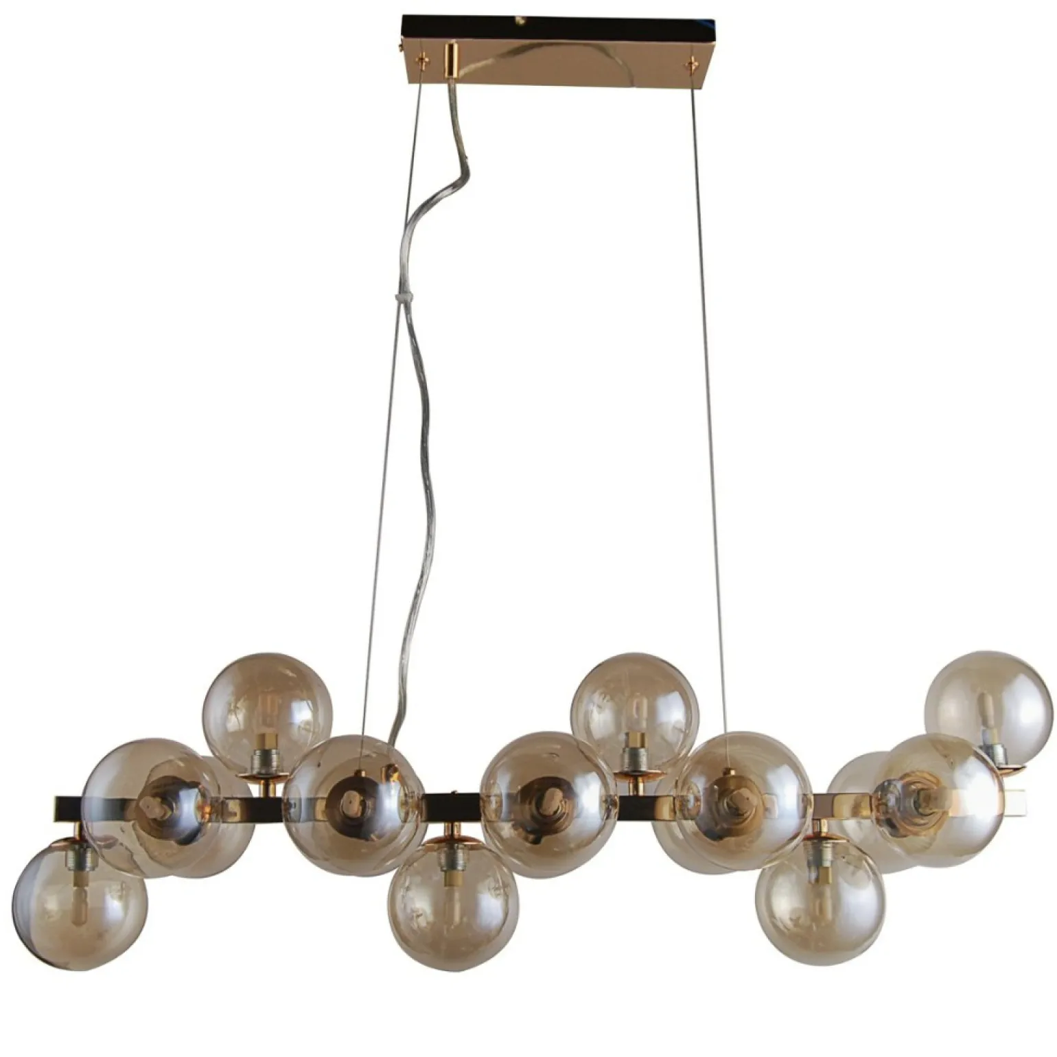 Discount Złota lampa do jadalni PND-6161-16 GO+CO MARBELIO | Kaja Oświetlenie Żyrandole Nowoczesne