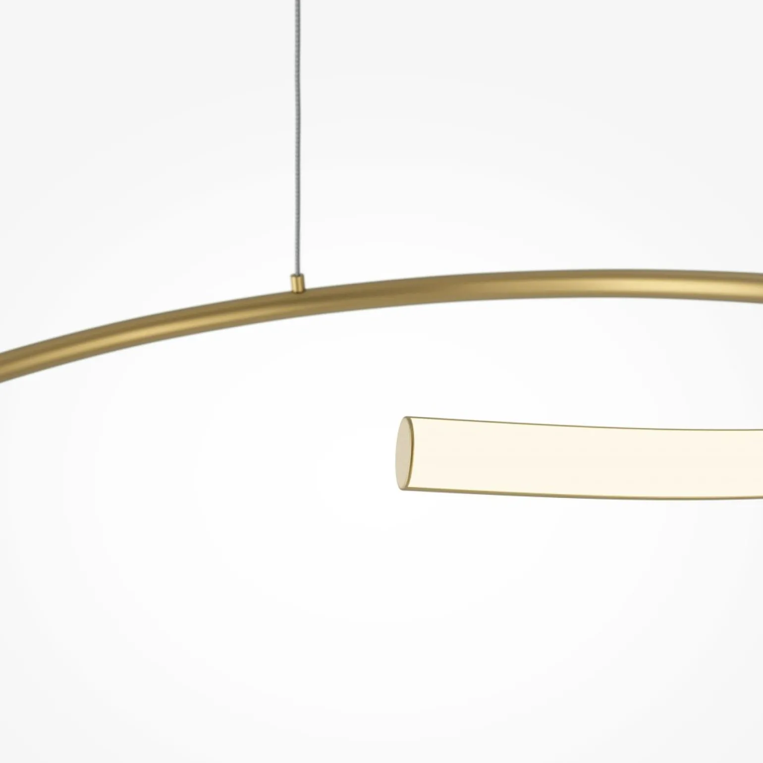 Online Złota lampa ledowa, kształt wstążki MOD242PL-L33BSK z serii CURVE Żyrandole Nowoczesne