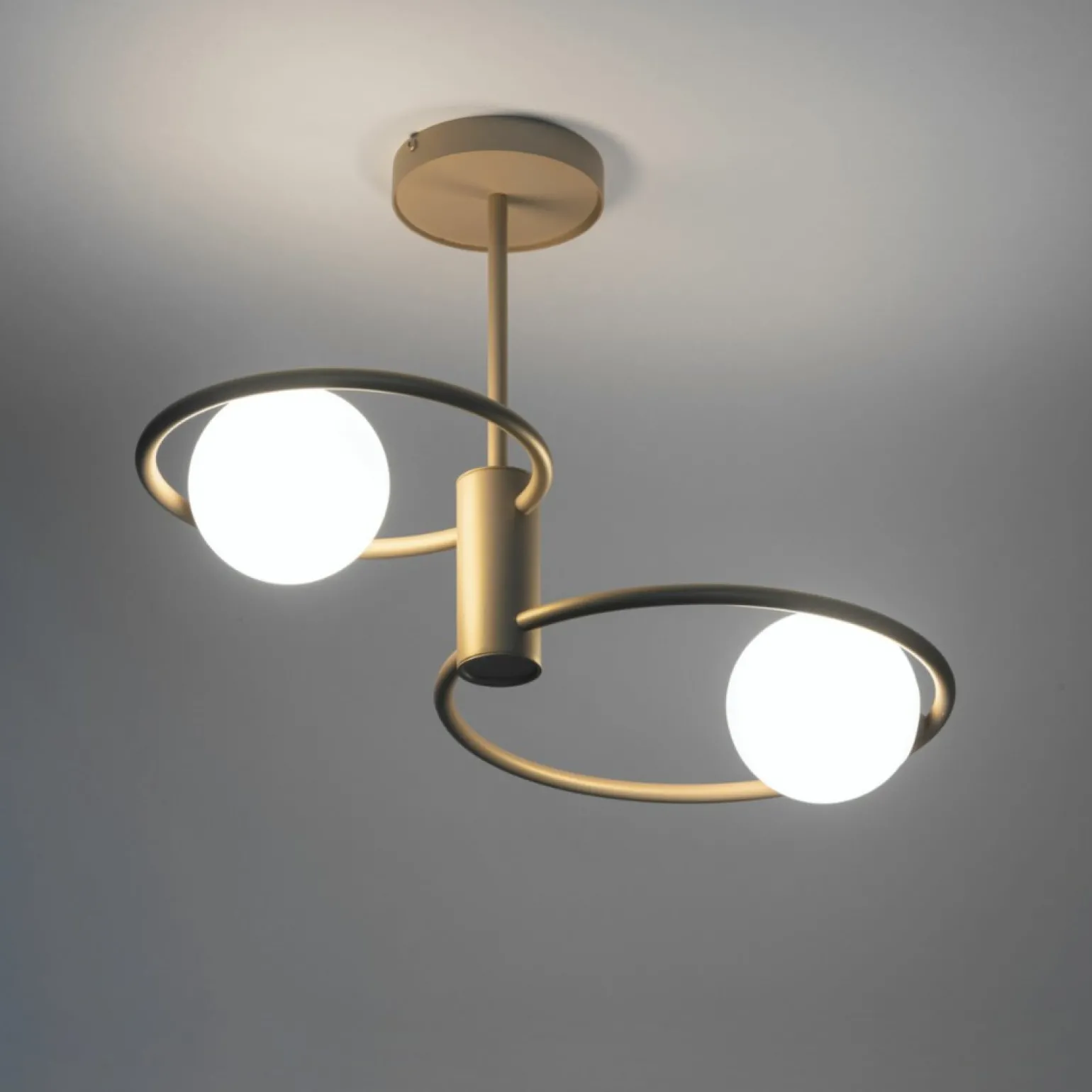Outlet Złota lampa sufitowa do eleganckiej sypialni SIG 33464 z serii AQUA Żyrandole Nowoczesne