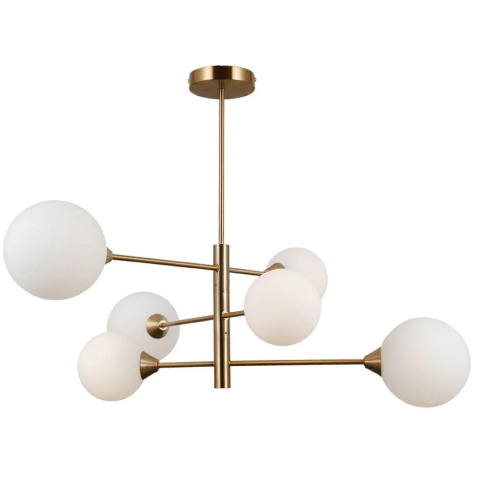 Flash Sale Złota lampa sufitowa, do salonu PND-55342-6-HB EVORA | Kaja Żyrandole Nowoczesne
