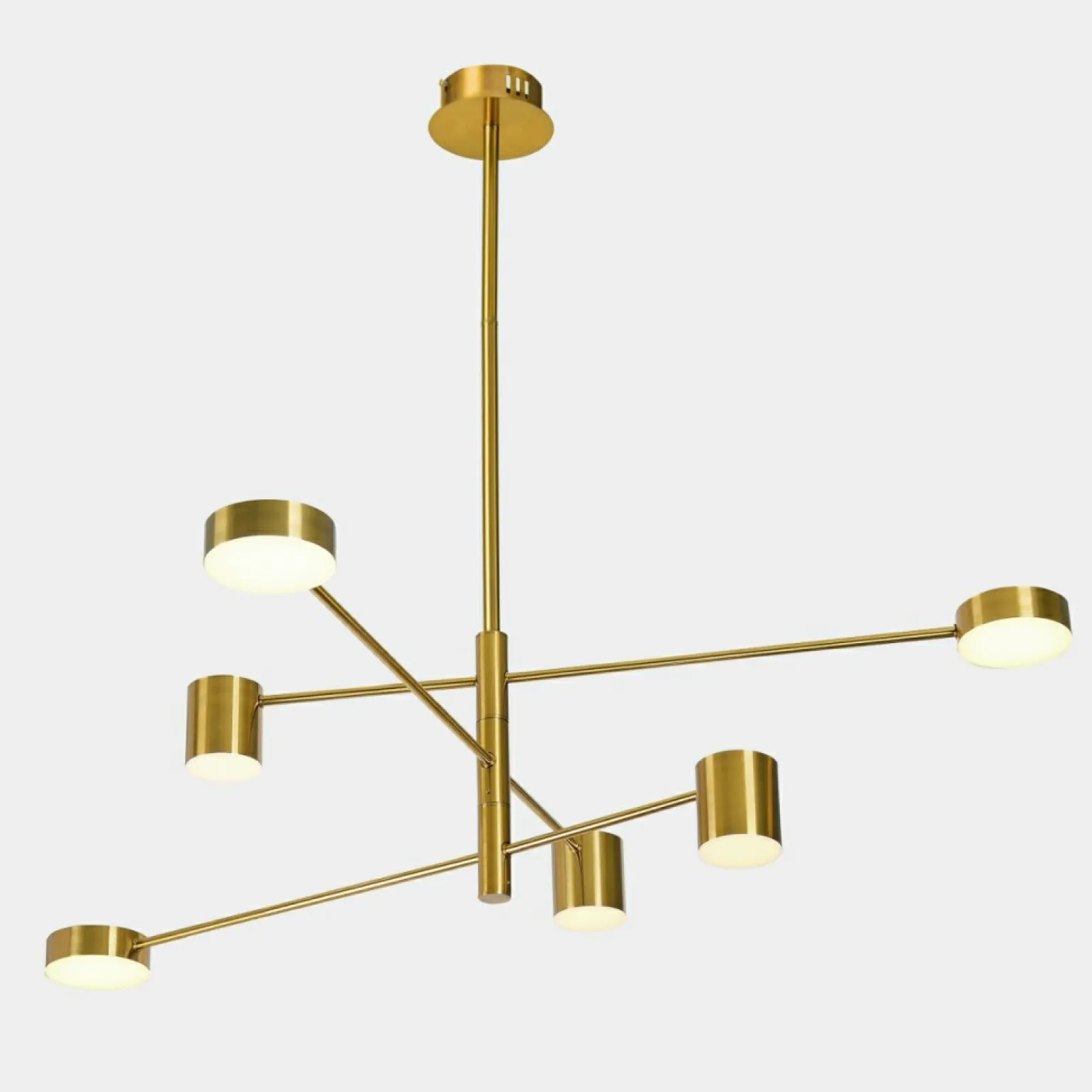 Flash Sale Złota lampa sufitowa LED PND-16374-6-COP-GD-4K REMDAL | Kaja Żyrandole Nowoczesne