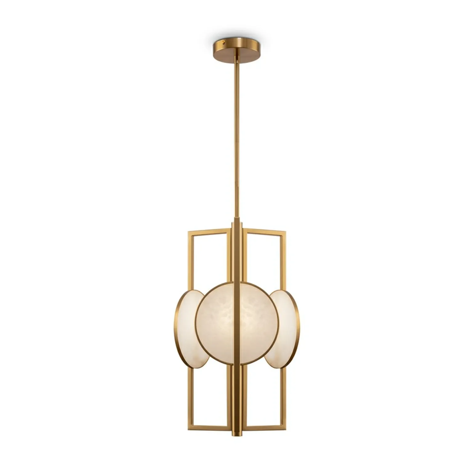New Złota lampa wisząca, dekoracyjna MOD099PL-03G z serii MARMO | Kaja Żyrandole Nowoczesne