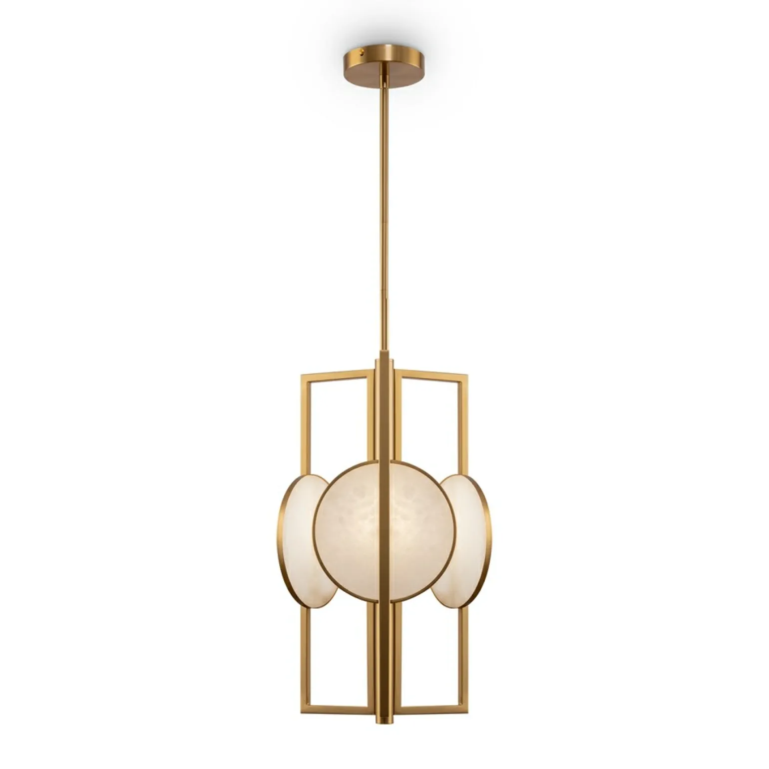 New Złota lampa wisząca, dekoracyjna MOD099PL-03G z serii MARMO | Kaja Żyrandole Nowoczesne