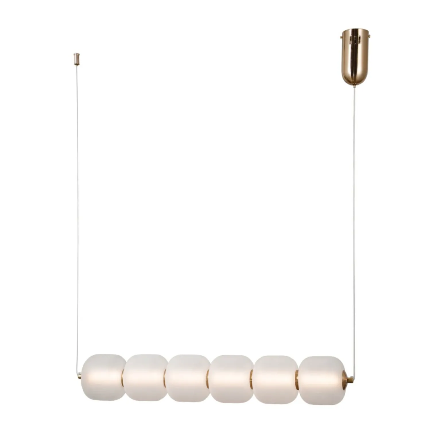 Clearance Złota lampa wisząca do jadalni PND-34362-6H-HBR-OPAL z serii GANTI Żyrandole Nowoczesne