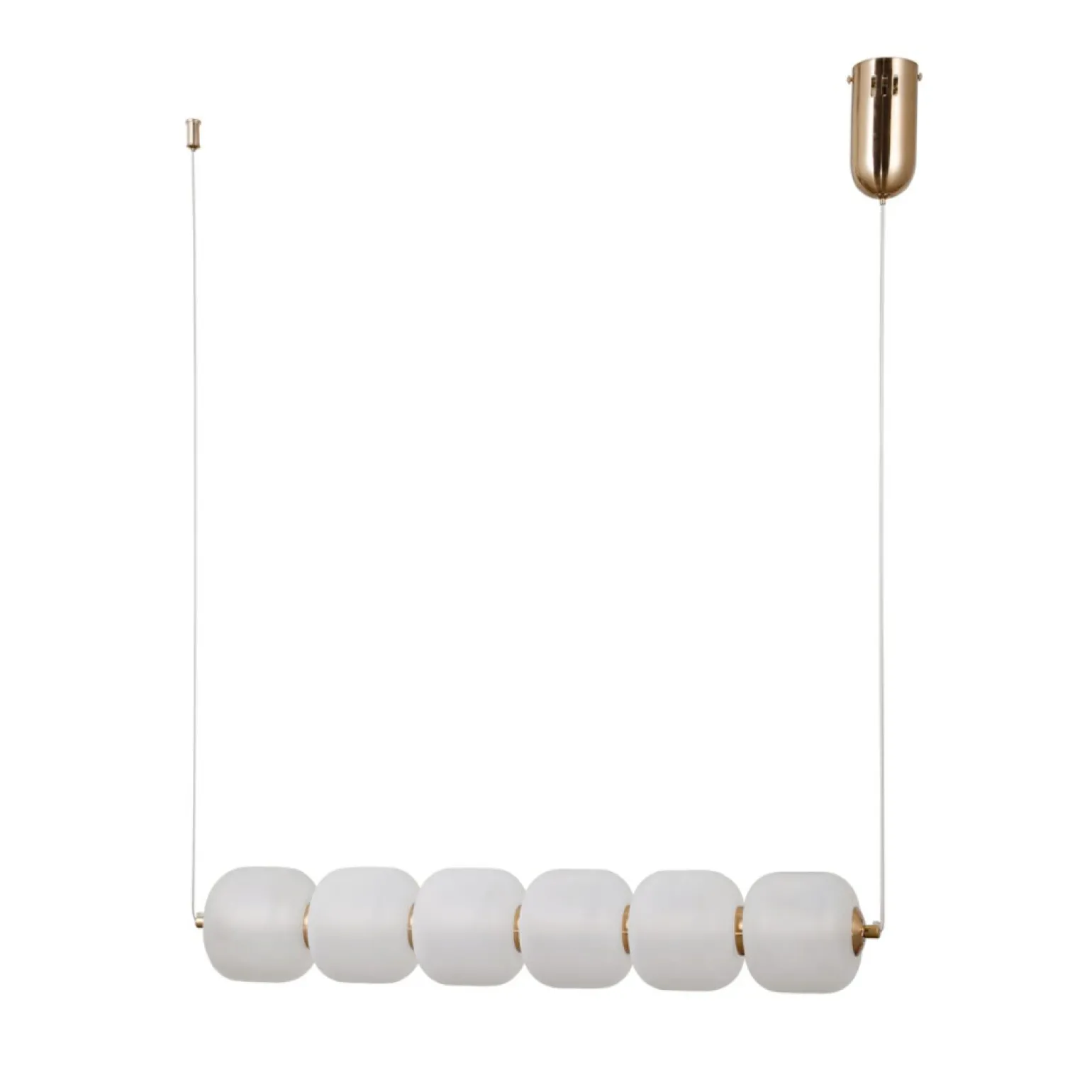 Clearance Złota lampa wisząca do jadalni PND-34362-6H-HBR-OPAL z serii GANTI Żyrandole Nowoczesne