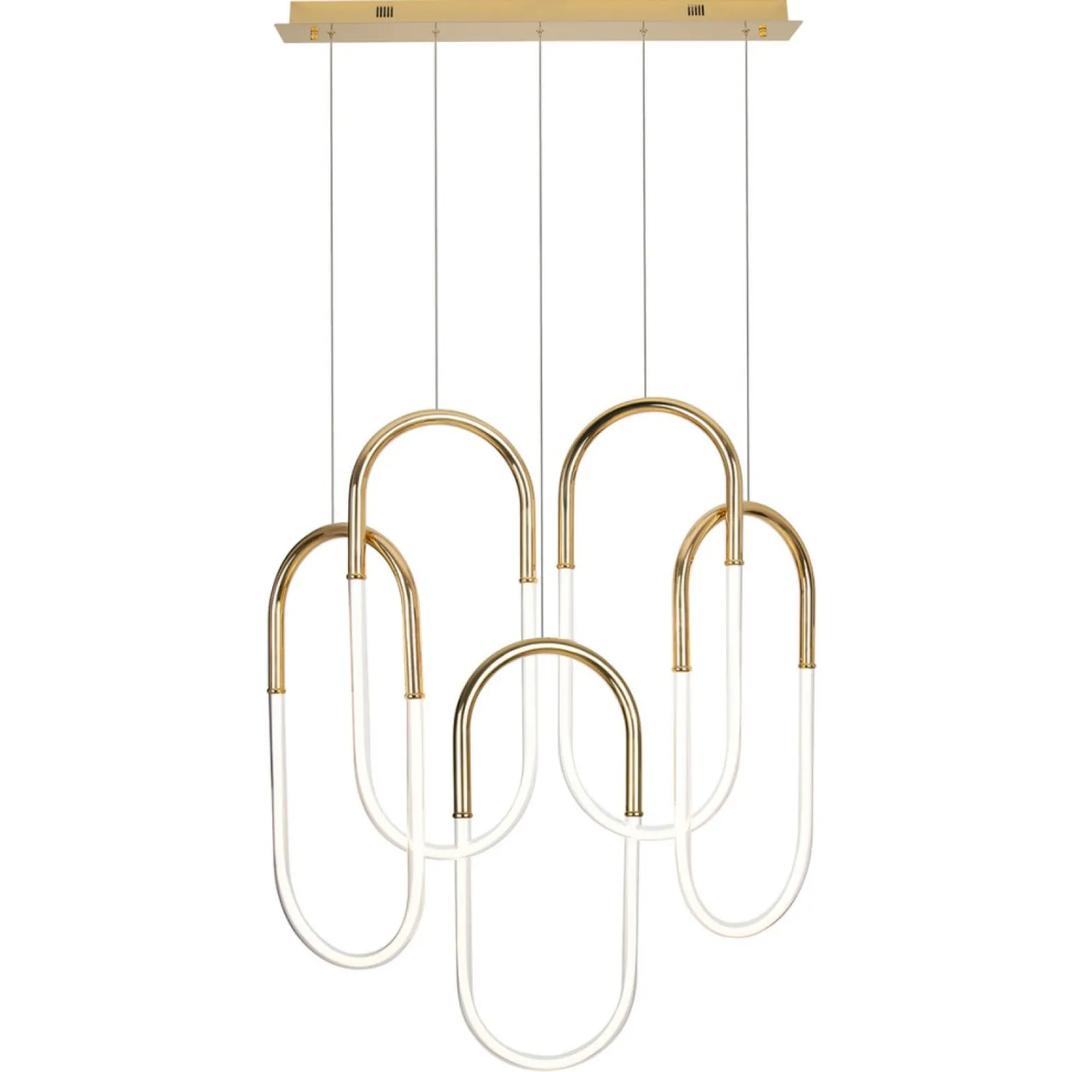 Best Sale Złota lampa wisząca LED ściemnialna MX P0430D OLIVIA | Kaja Żyrandole Nowoczesne