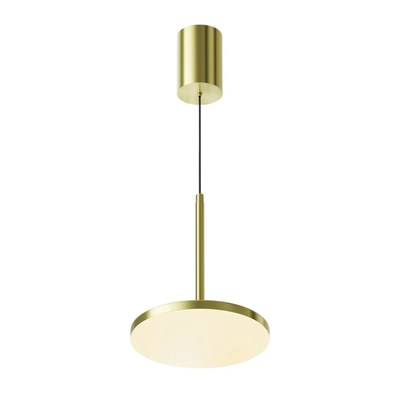 Hot Złota lampa wisząca LED, nad wyspę P076PL-L12W3K-BS z serii PLATO Żyrandole Nowoczesne